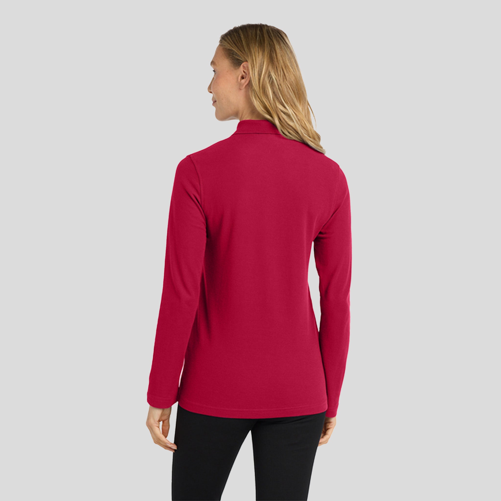 Women's Silk Touchâ„¢ Long Sleeve Polo | Red