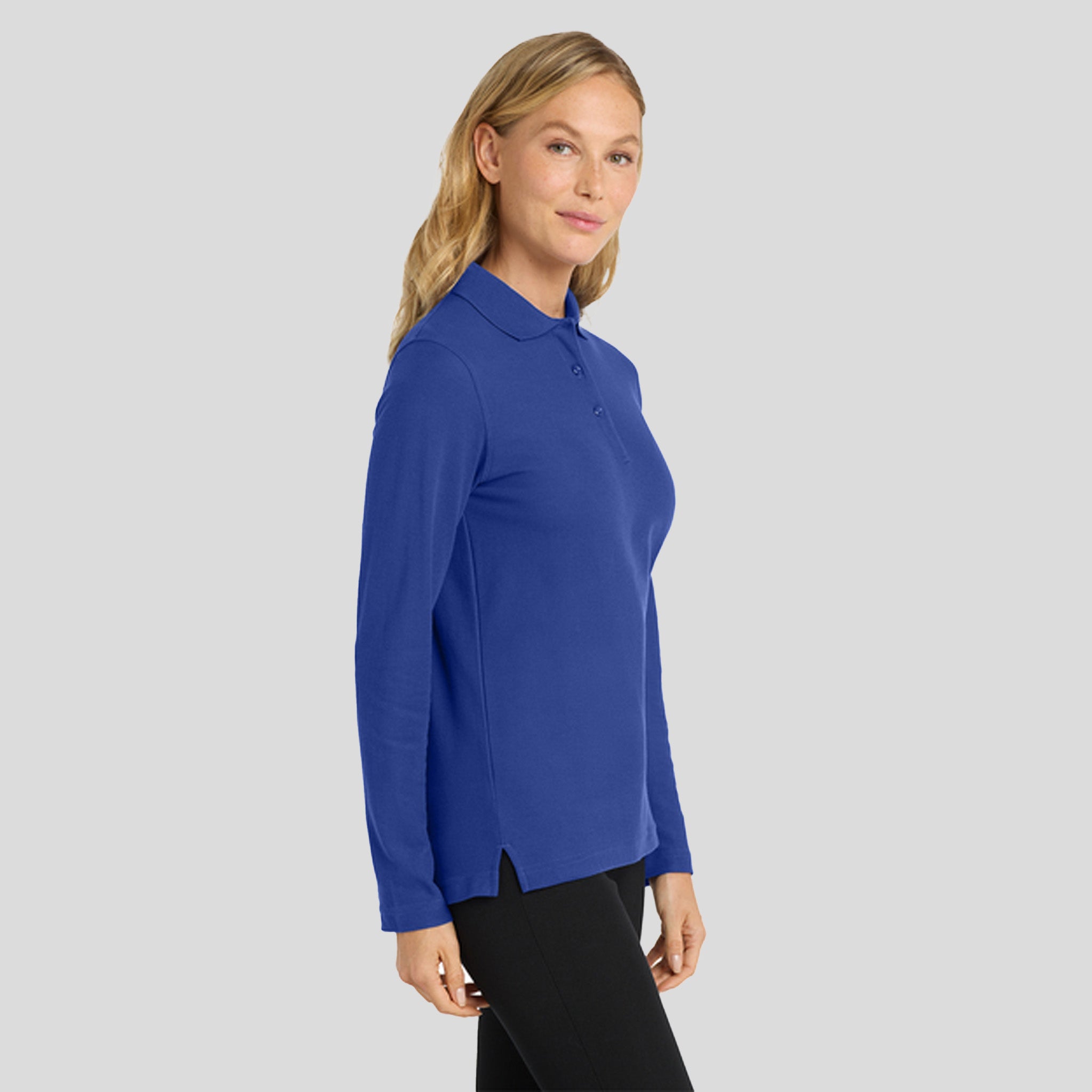 Women's Silk Touchâ„¢ Long Sleeve Polo | Royal