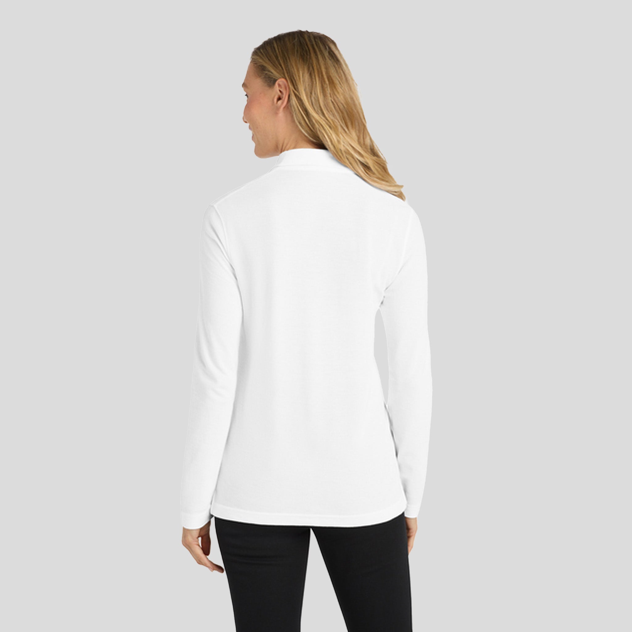 Women's Silk Touchâ„¢ Long Sleeve Polo | White