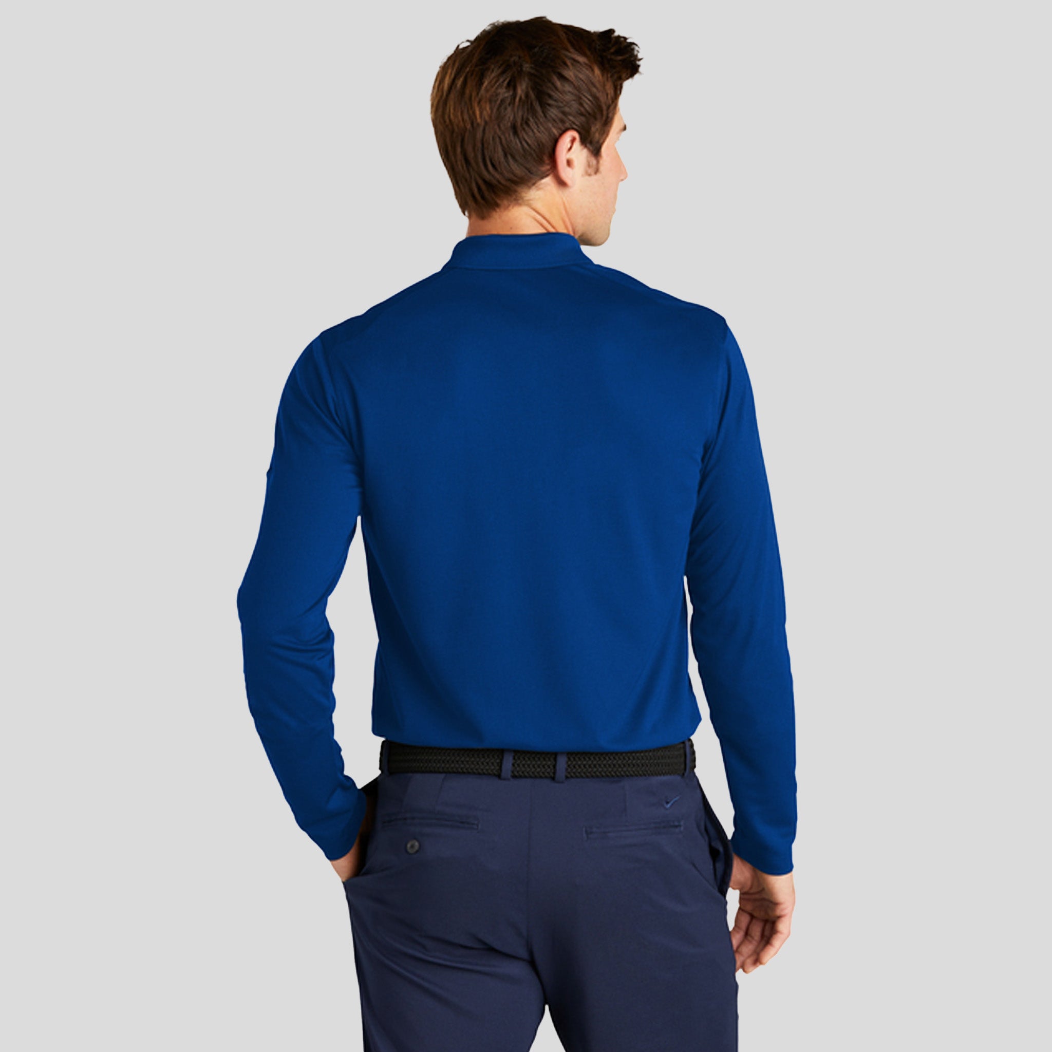 Dri-FIT Micro Pique 2.0 Long Sleeve Polo | Gym Blue