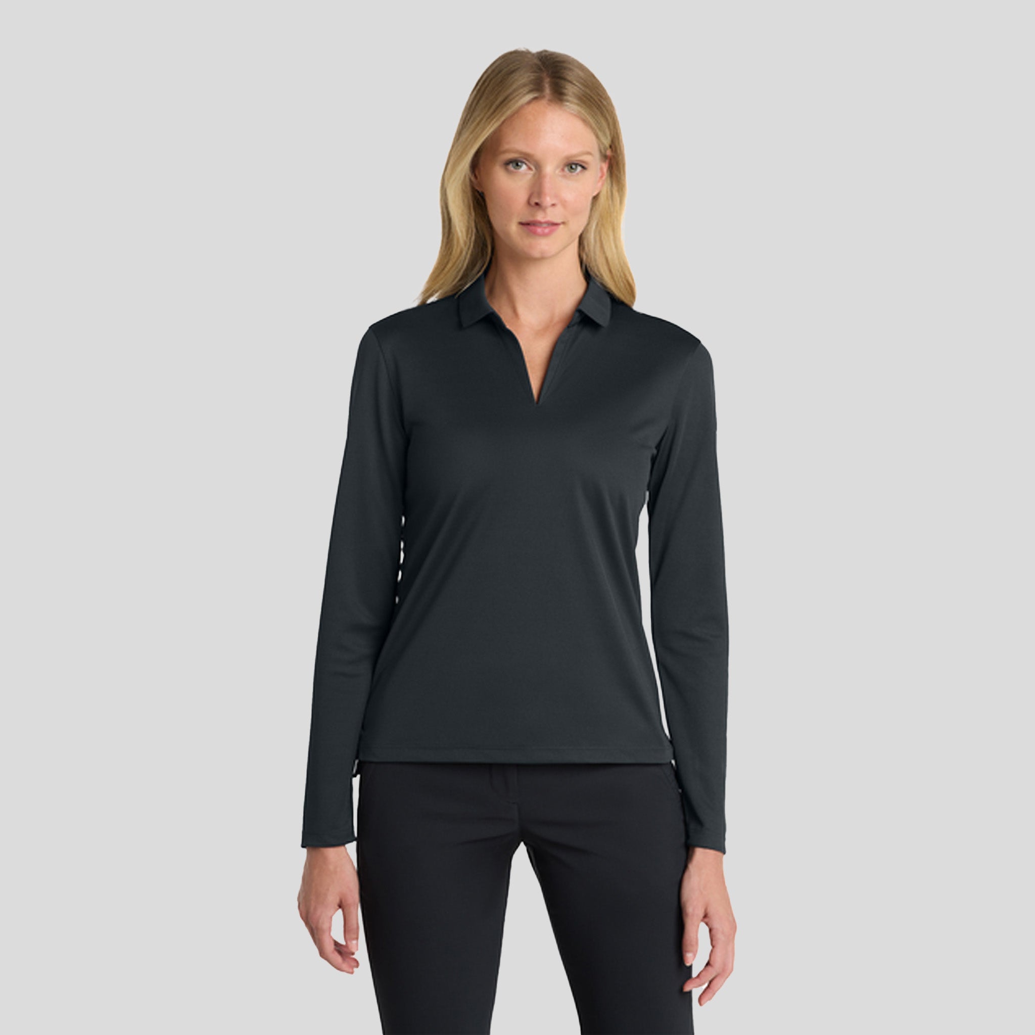 Women's Dri-FIT Micro Pique 2.0 Long Sleeve Polo | Anthracite