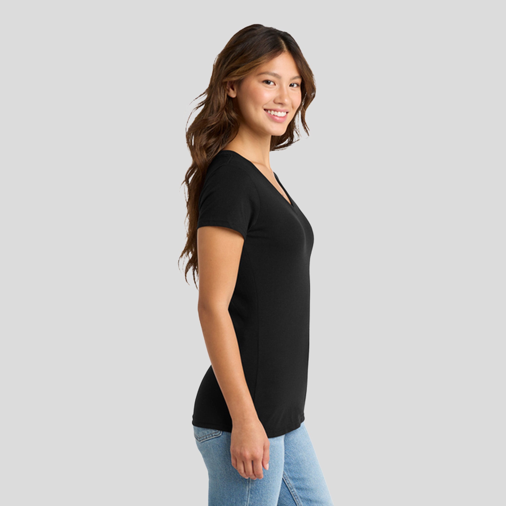 Women's Tri-Blend V-Neck Tee | Black