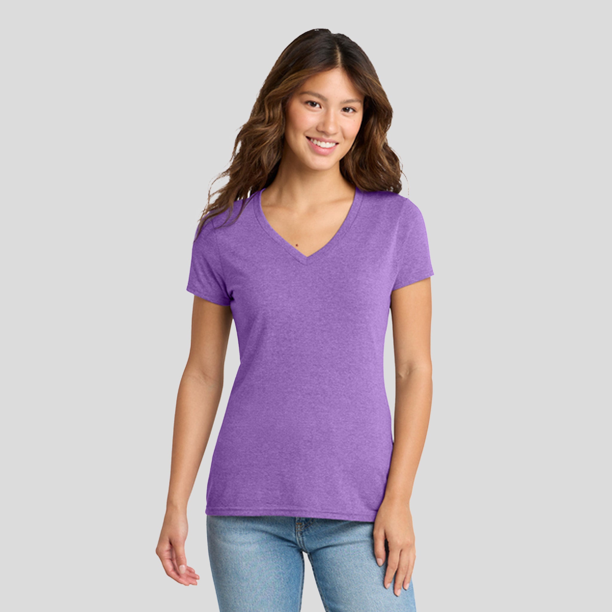 Women's Tri-Blend V-Neck Tee | Team Purple Heather