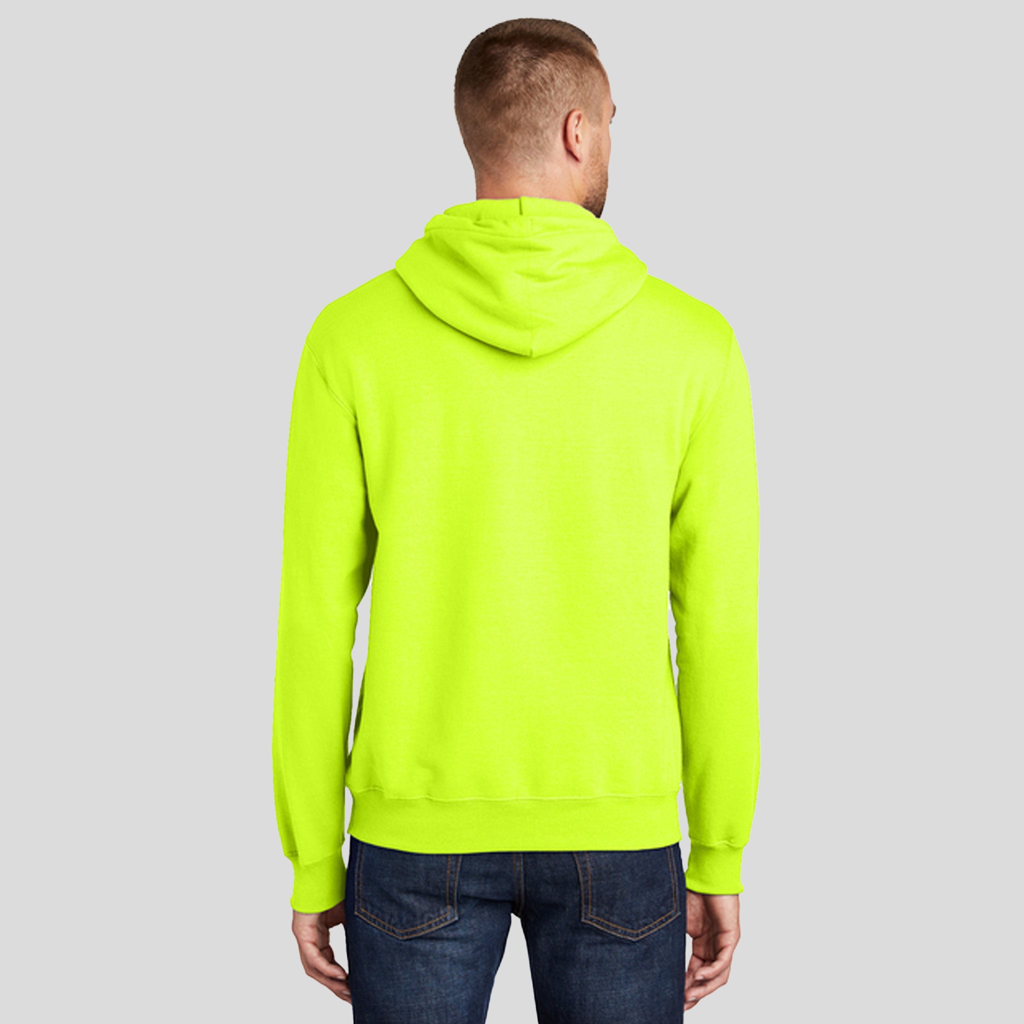 Tall Essential Fleece Pullover Hooded Sweatshirt | Safety Green