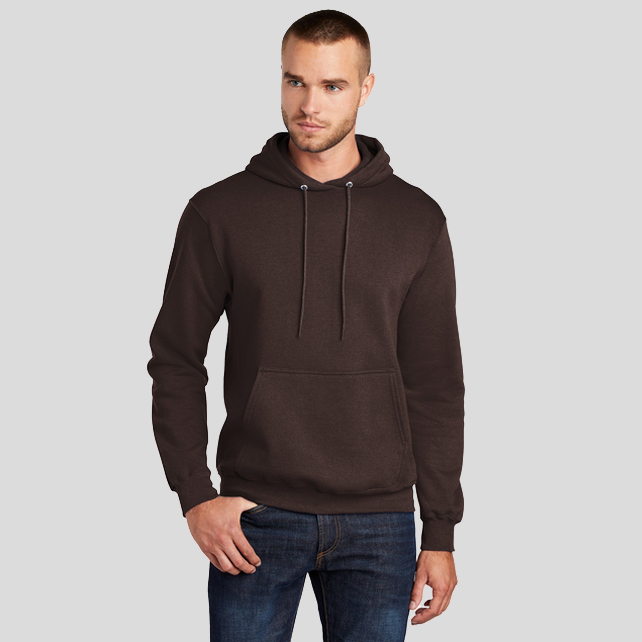 Core Fleece Pullover Hooded Sweatshirt | Dark Chocolate Brown