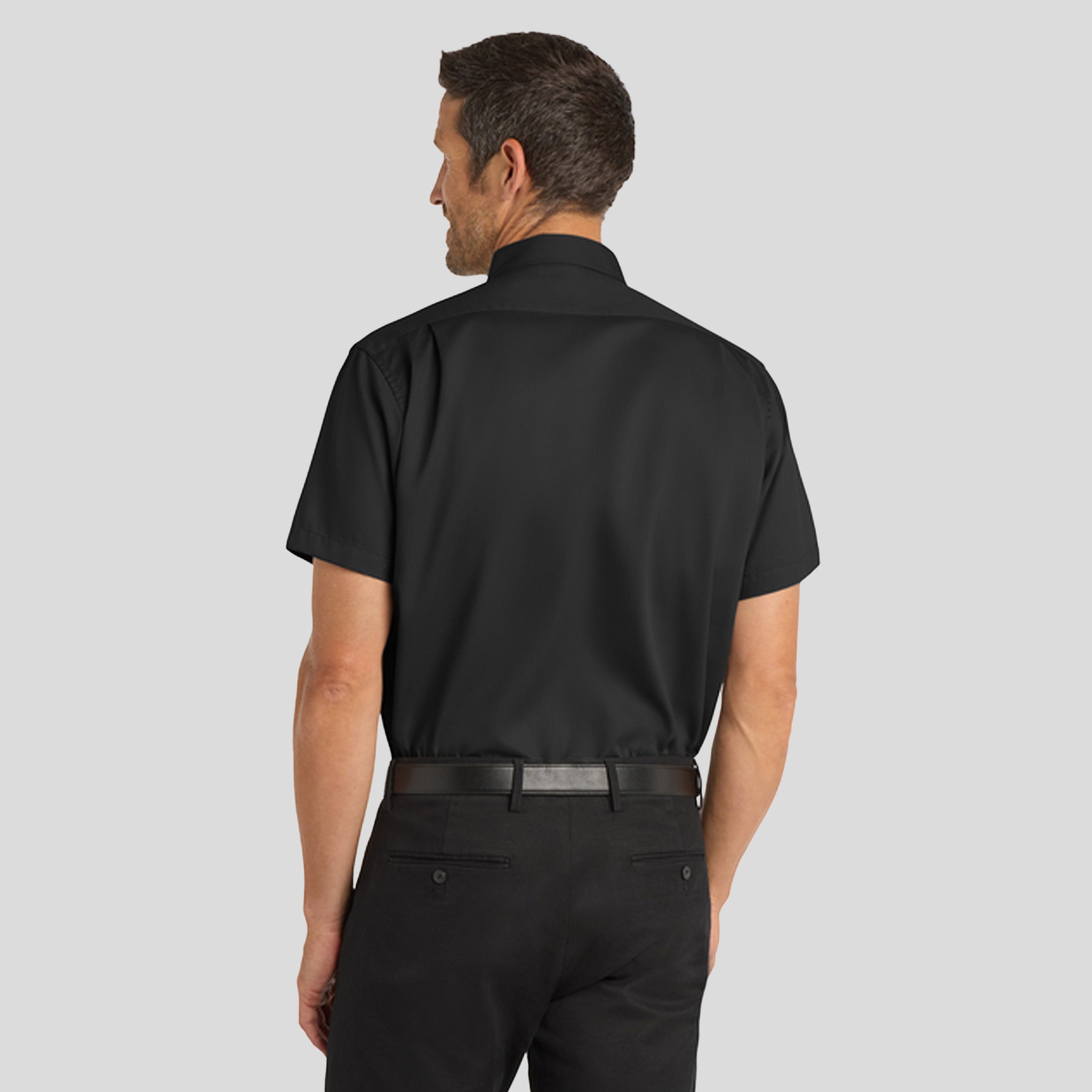 Men's Short Sleeve SuperPro™ Twill Shirt | Black