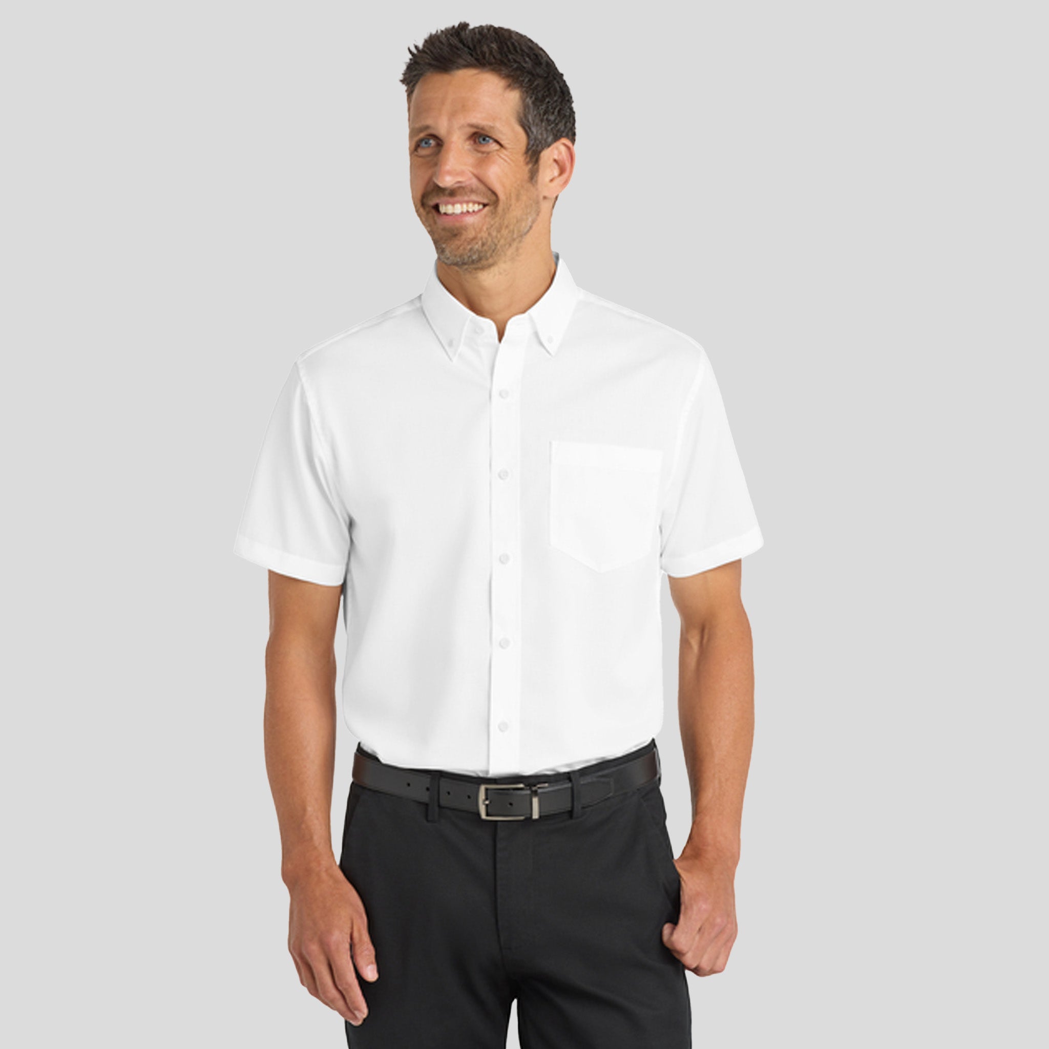 Men's Short Sleeve SuperPro™ Twill Shirt | White