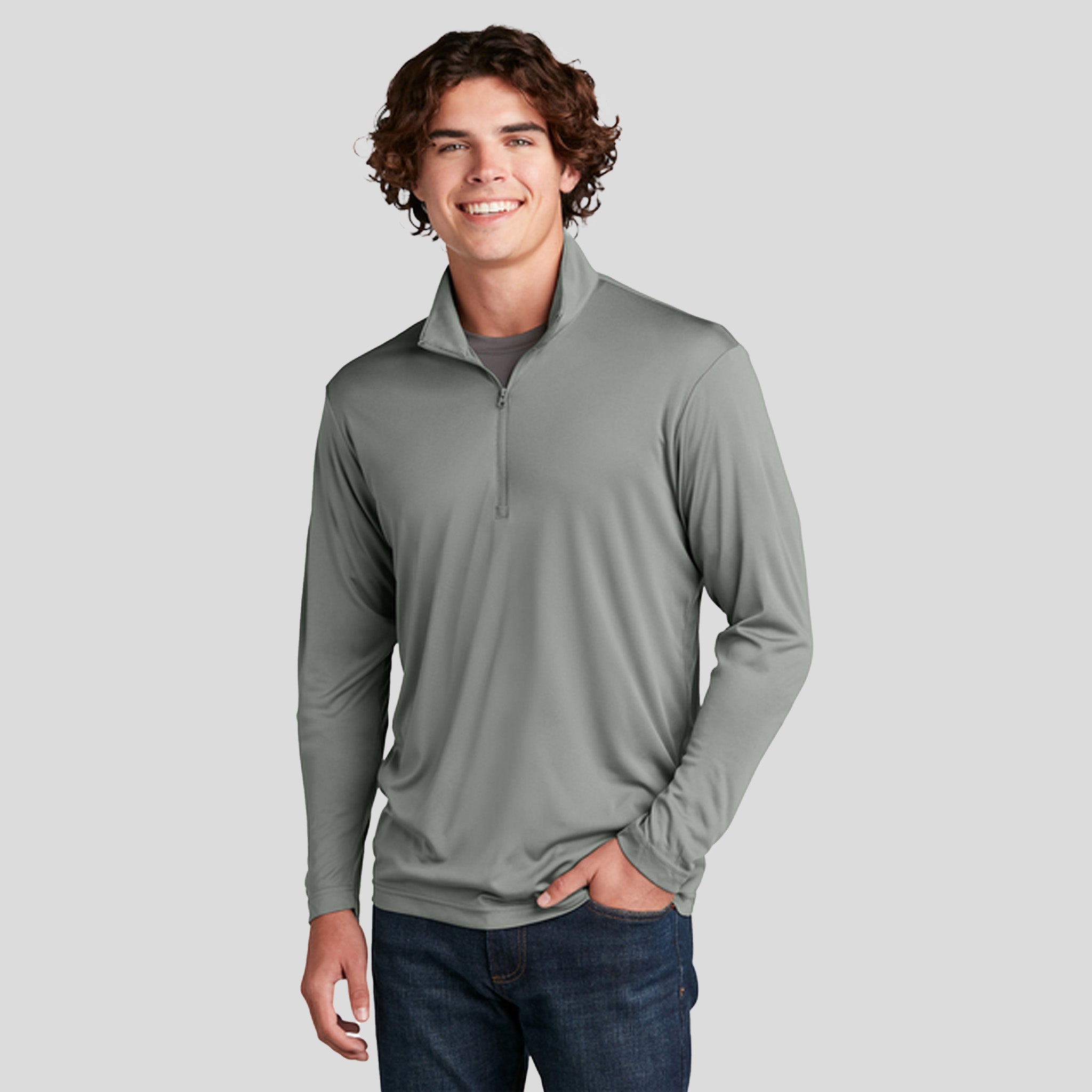 PosiCharge® Competitor™ 1/4-Zip Pullover | Grey Concrete