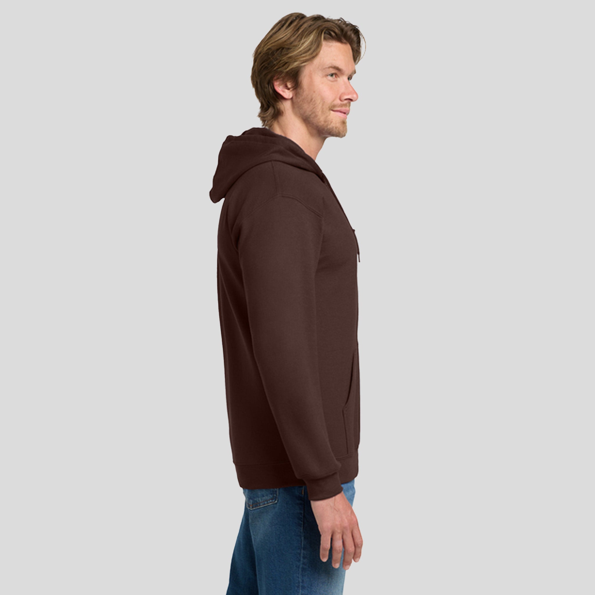Heavy Blend™ Full-Zip Hooded Sweatshirt | Dark Chocolate