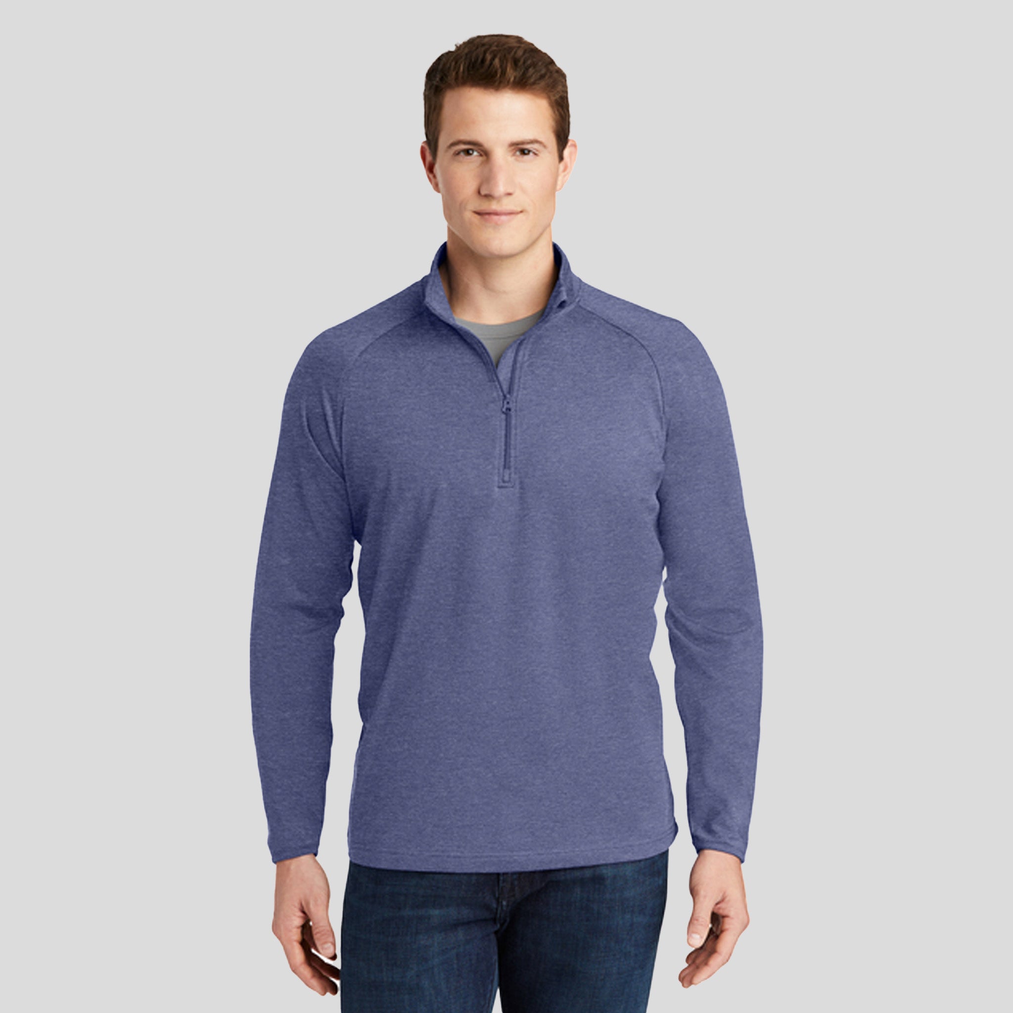 Sport-Wick® Stretch 1/4-Zip Pullover | True Navy Heather