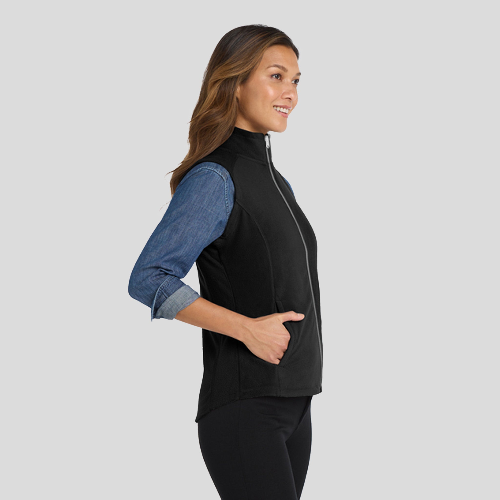 Women's Microfleece Vest | Black