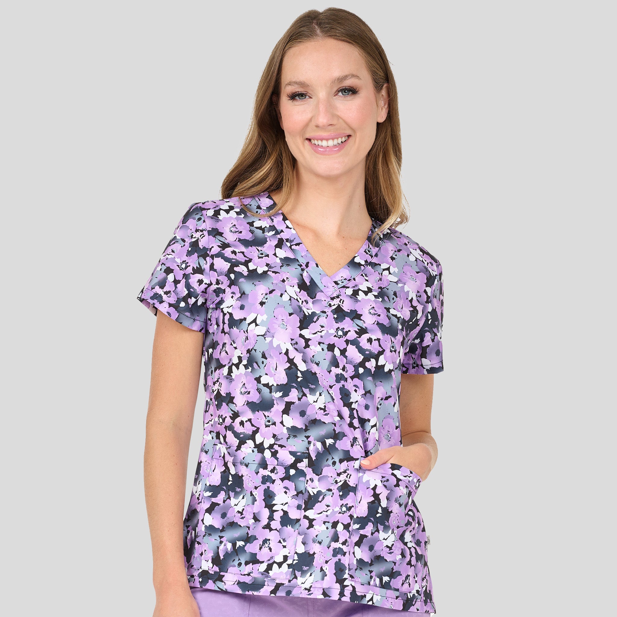 Audrey Print Top | Purple Shadows