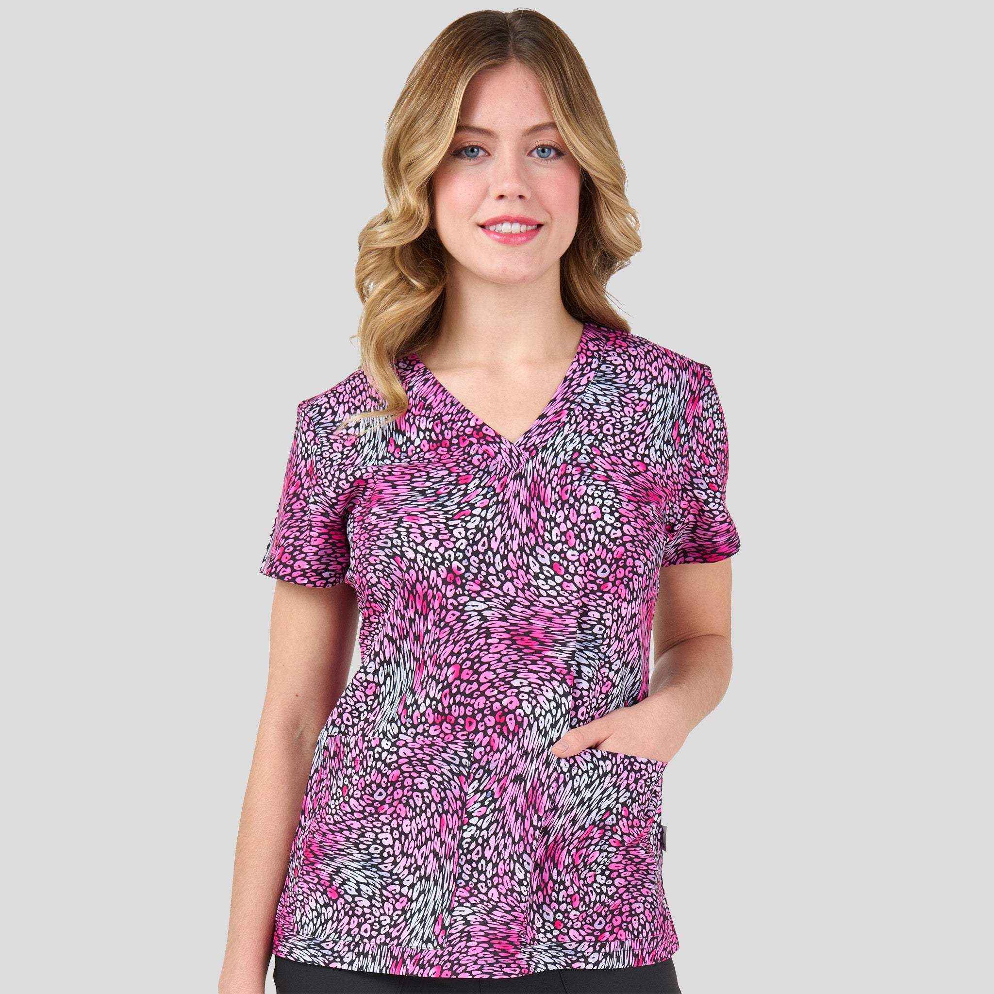 Audrey Print Top | Pink & Wild