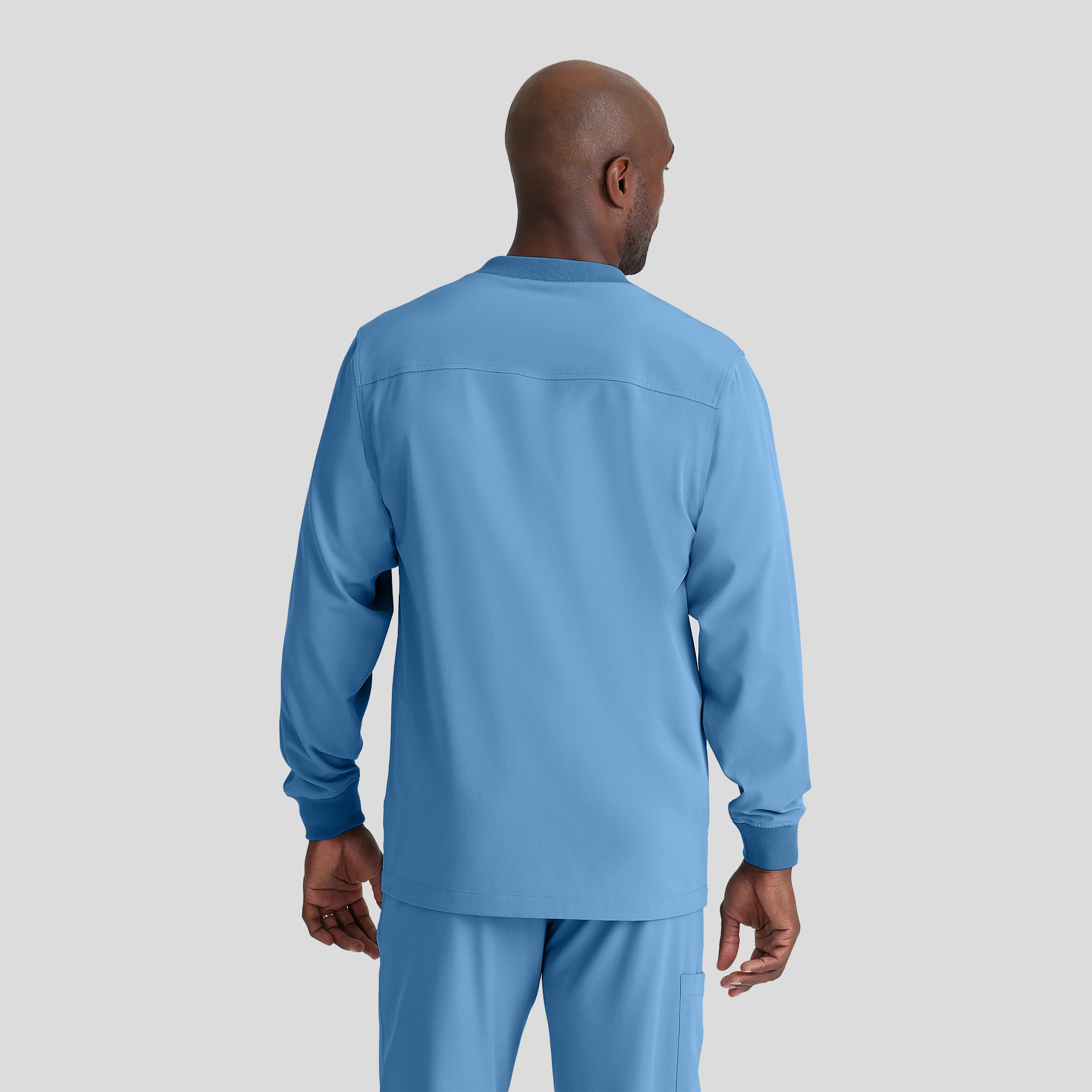 Men's Structure 3-Pocket Crewneck Warmup Scrub Jacket | Ciel