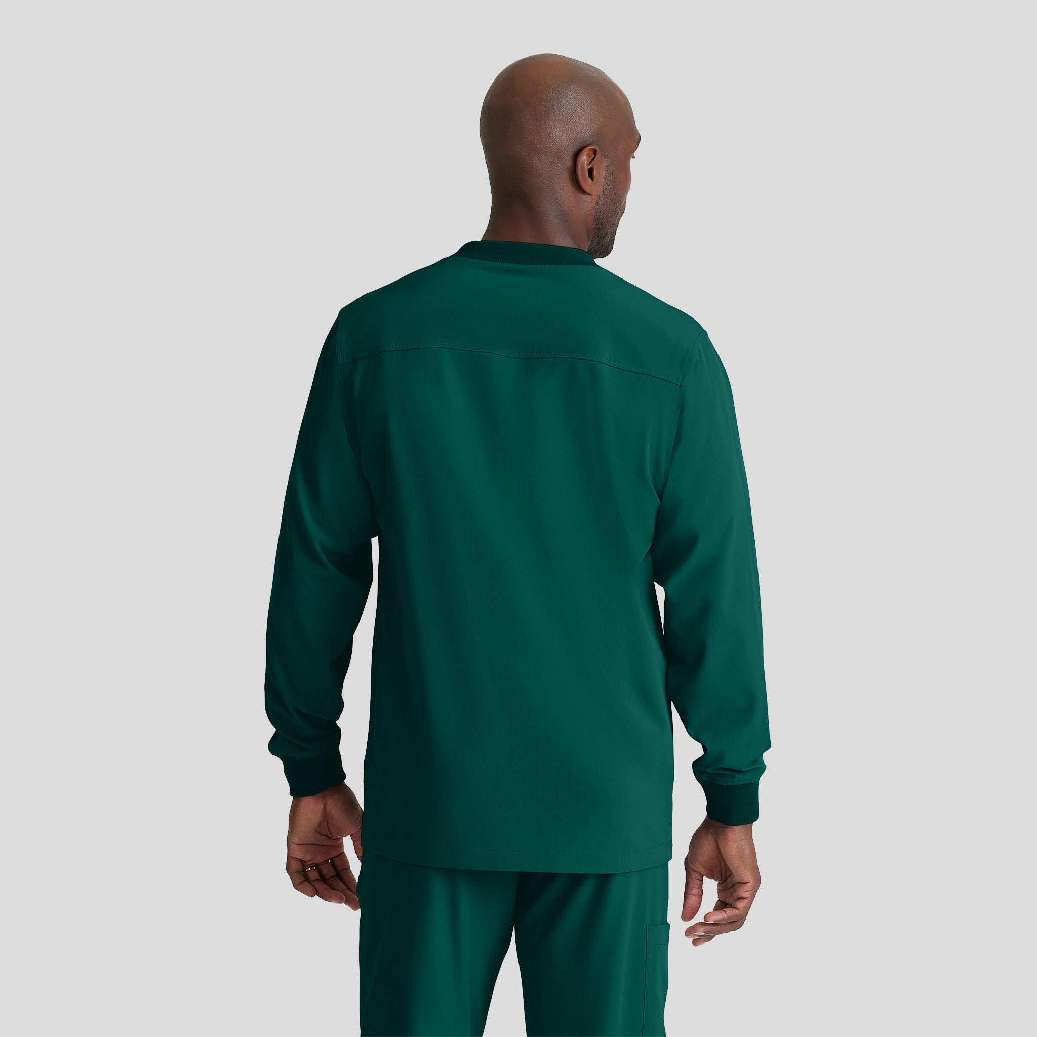 Men's Structure 3-Pocket Crewneck Warmup Scrub Jacket | Hunter
