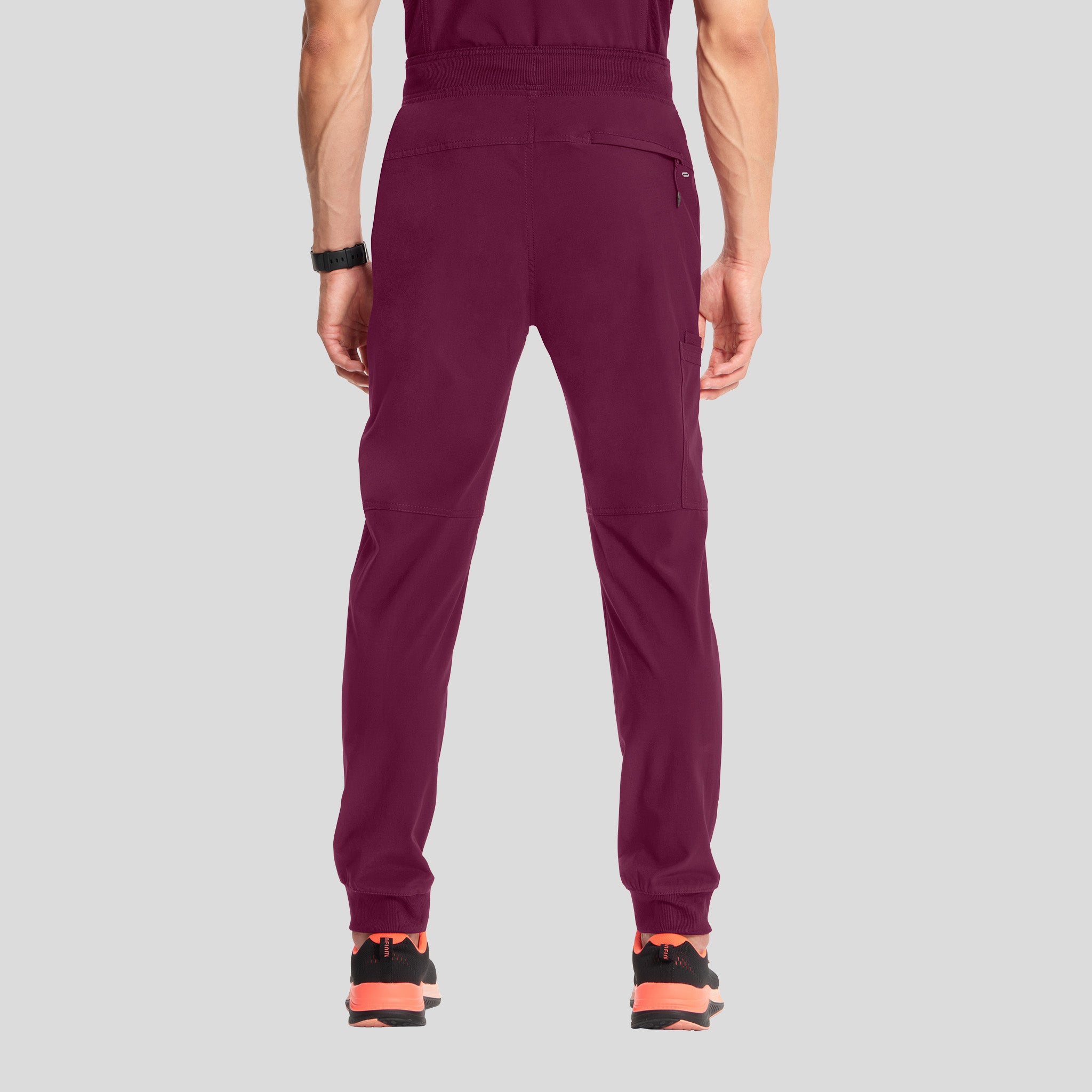 Infinity Men's Drawstring Jogger Scrub Pant | Wine