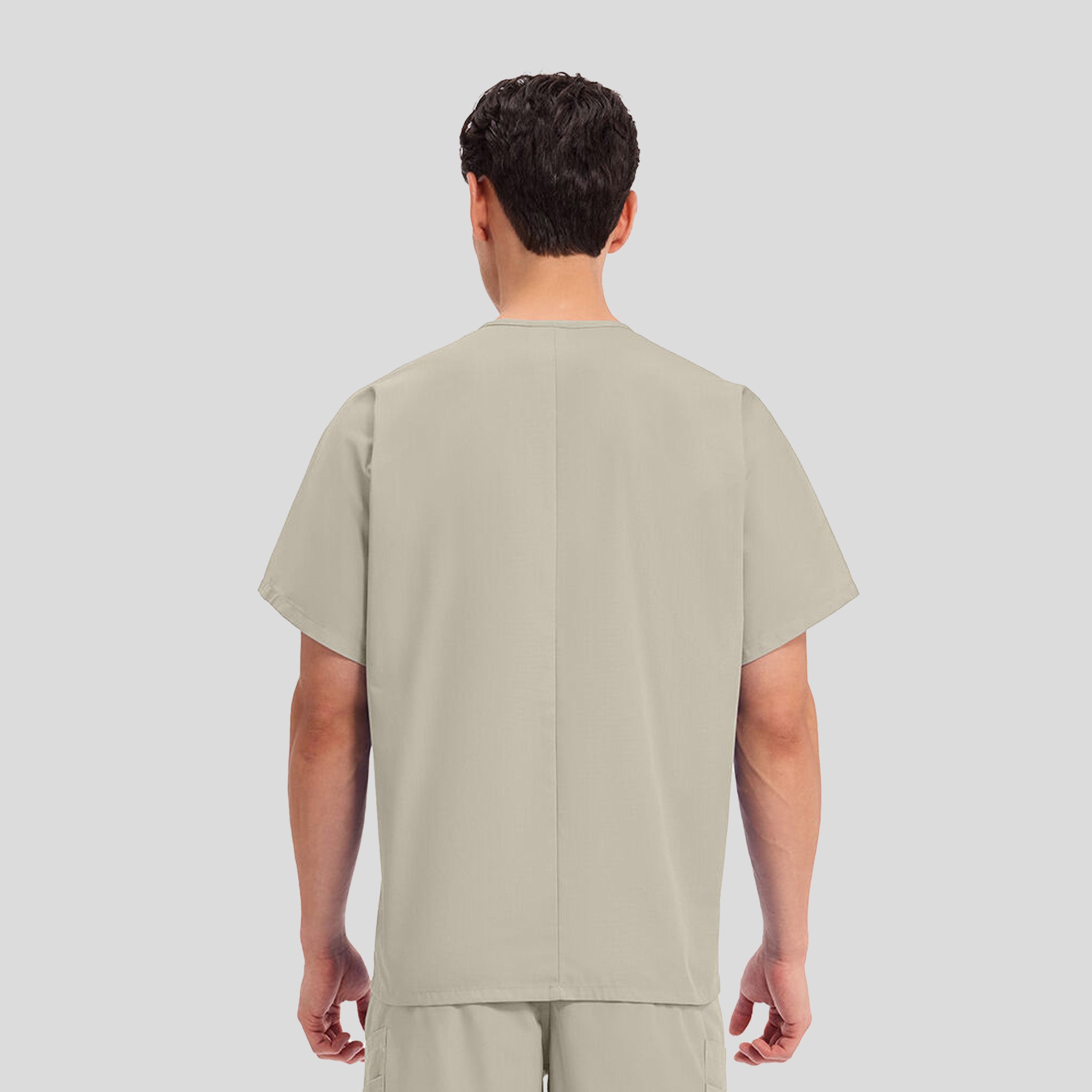 Unisex V-Neck 1 Pocket | Khaki