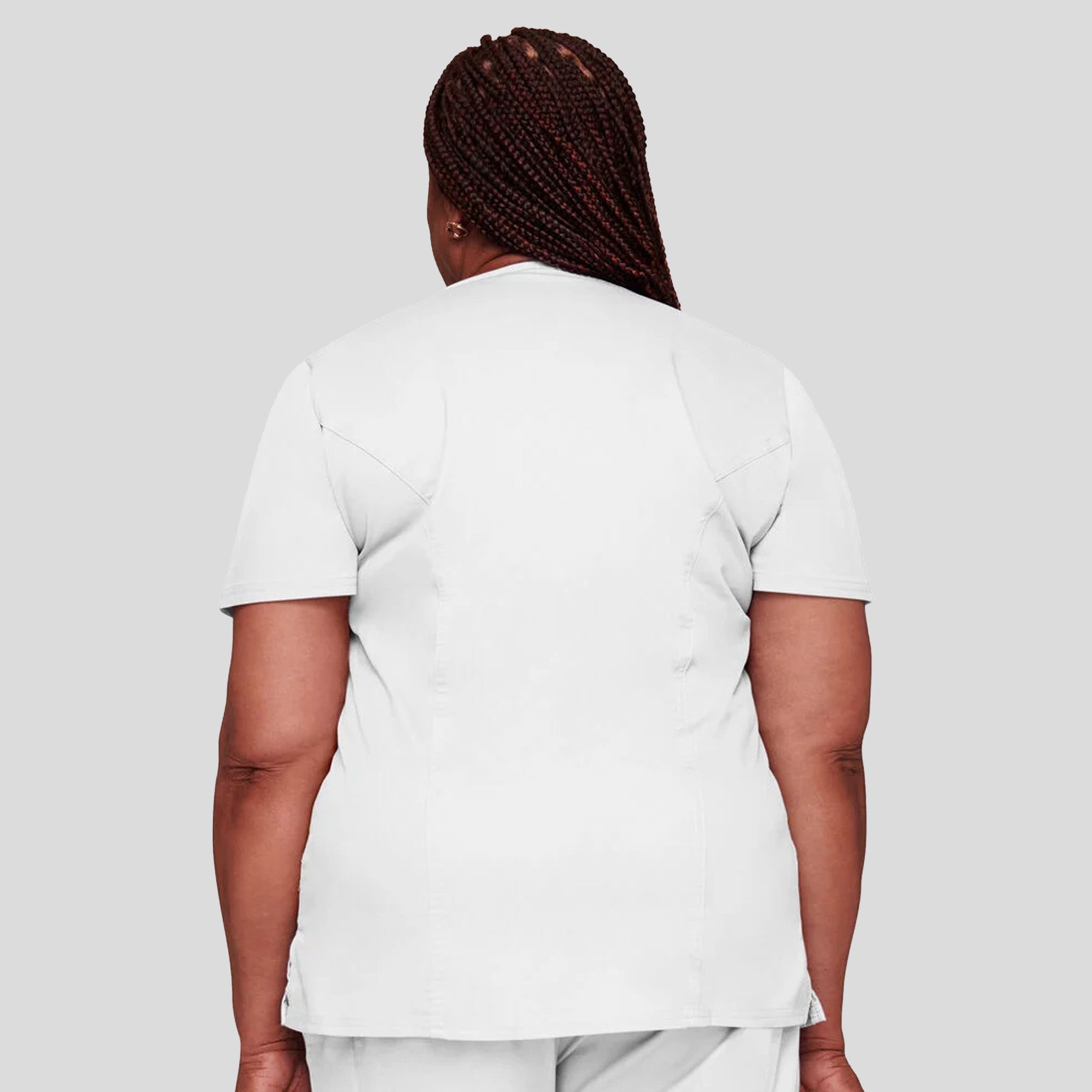 Women's Mock Wrap Princess Seam | White