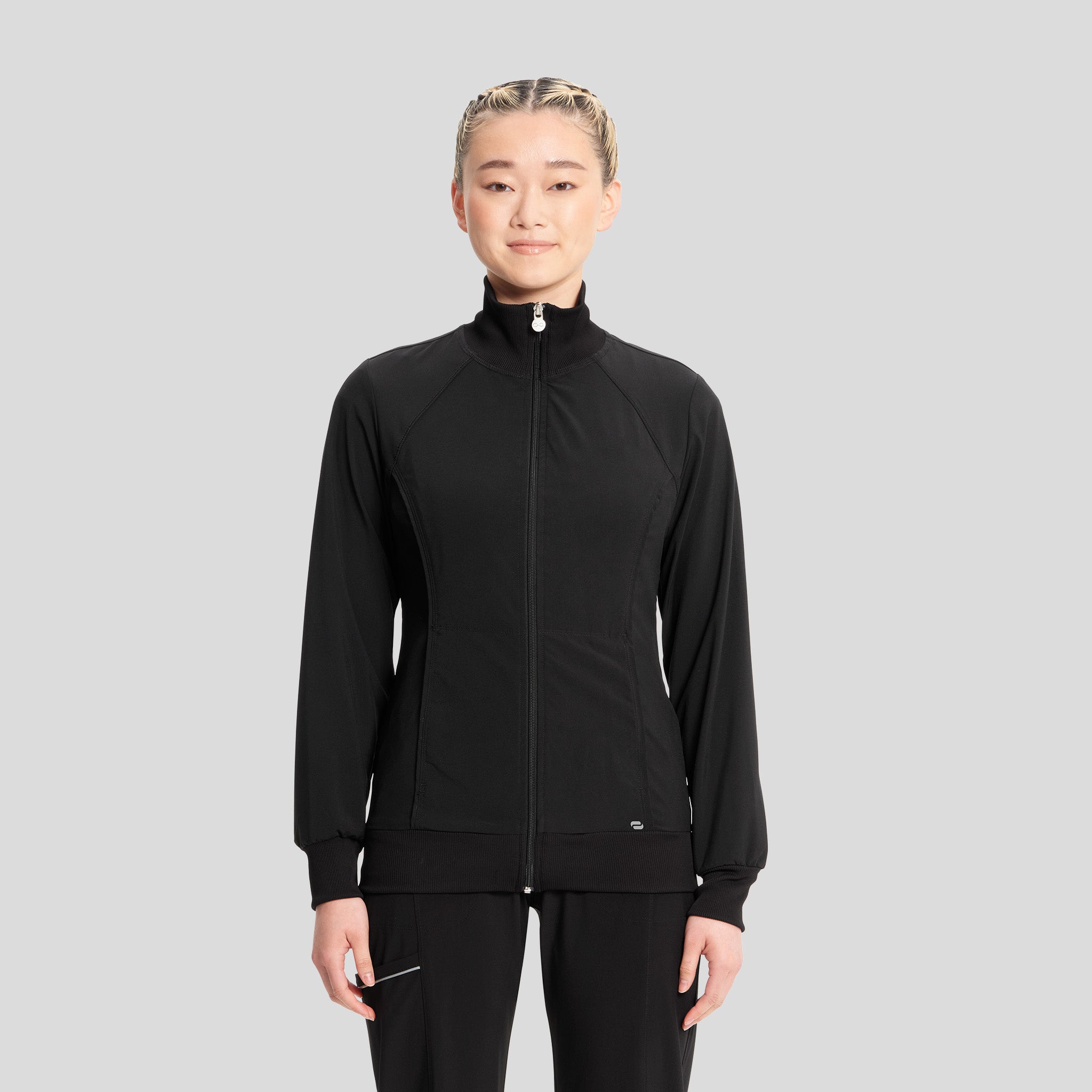 Women's Zip Front Warm-Up | Black