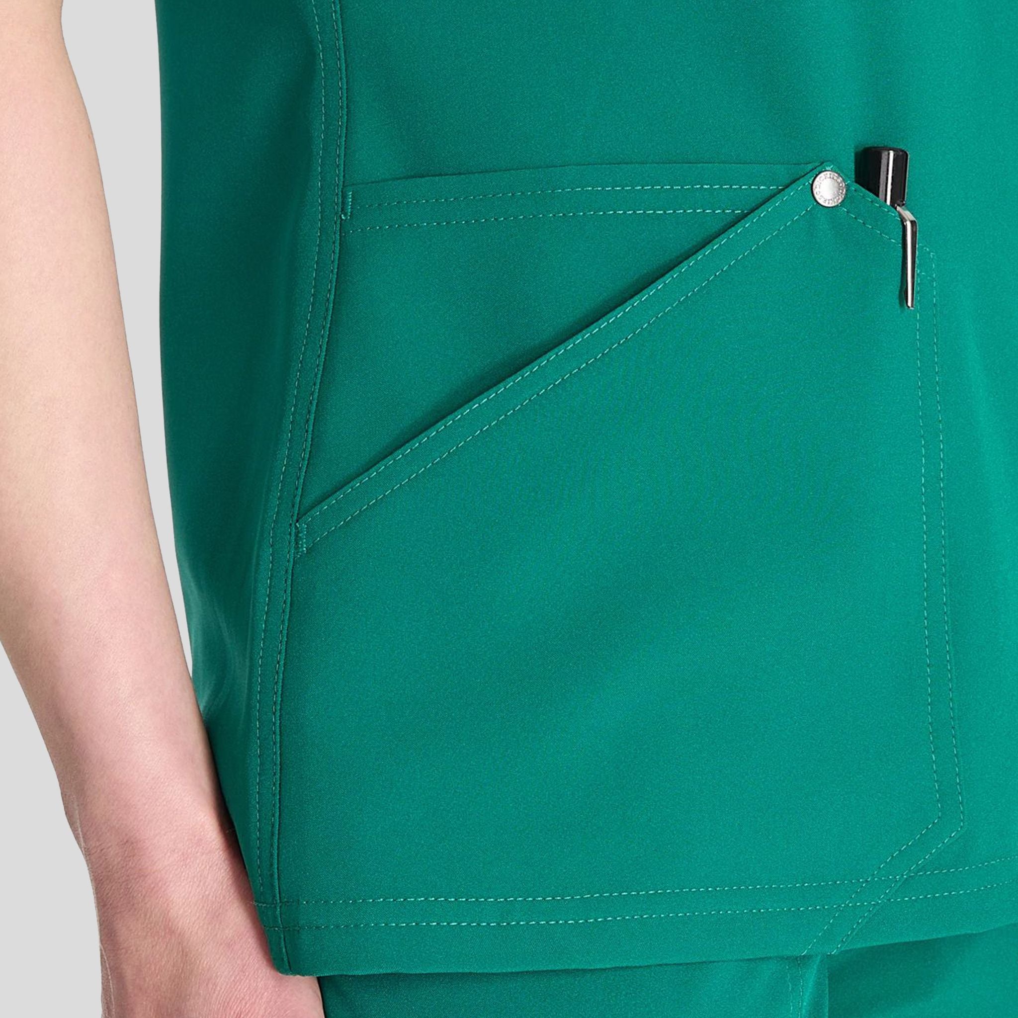 Women's V-Neck Scrub Top | Hunter