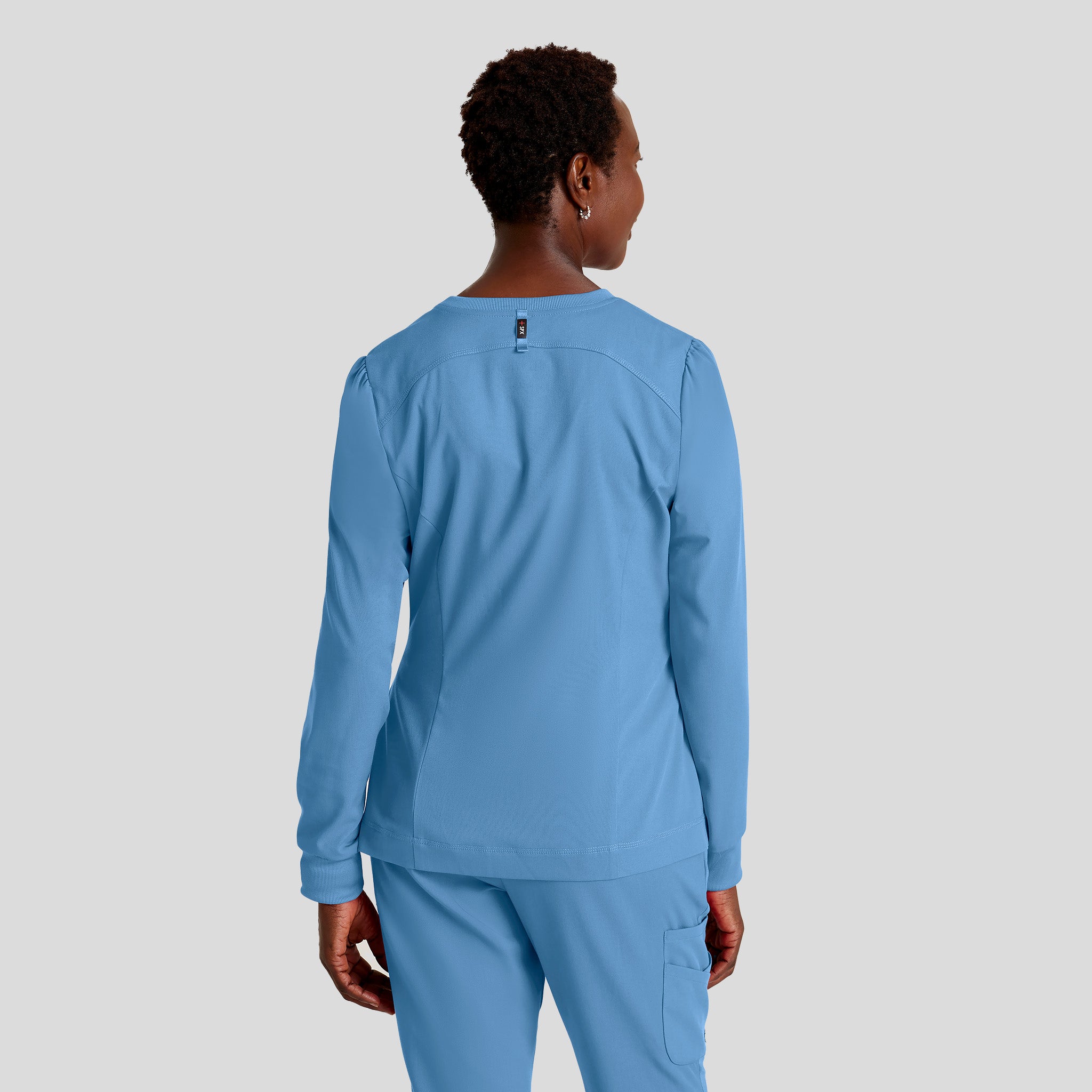 Millie 3-Pocket Crewneck Scrub Jacket | Ciel