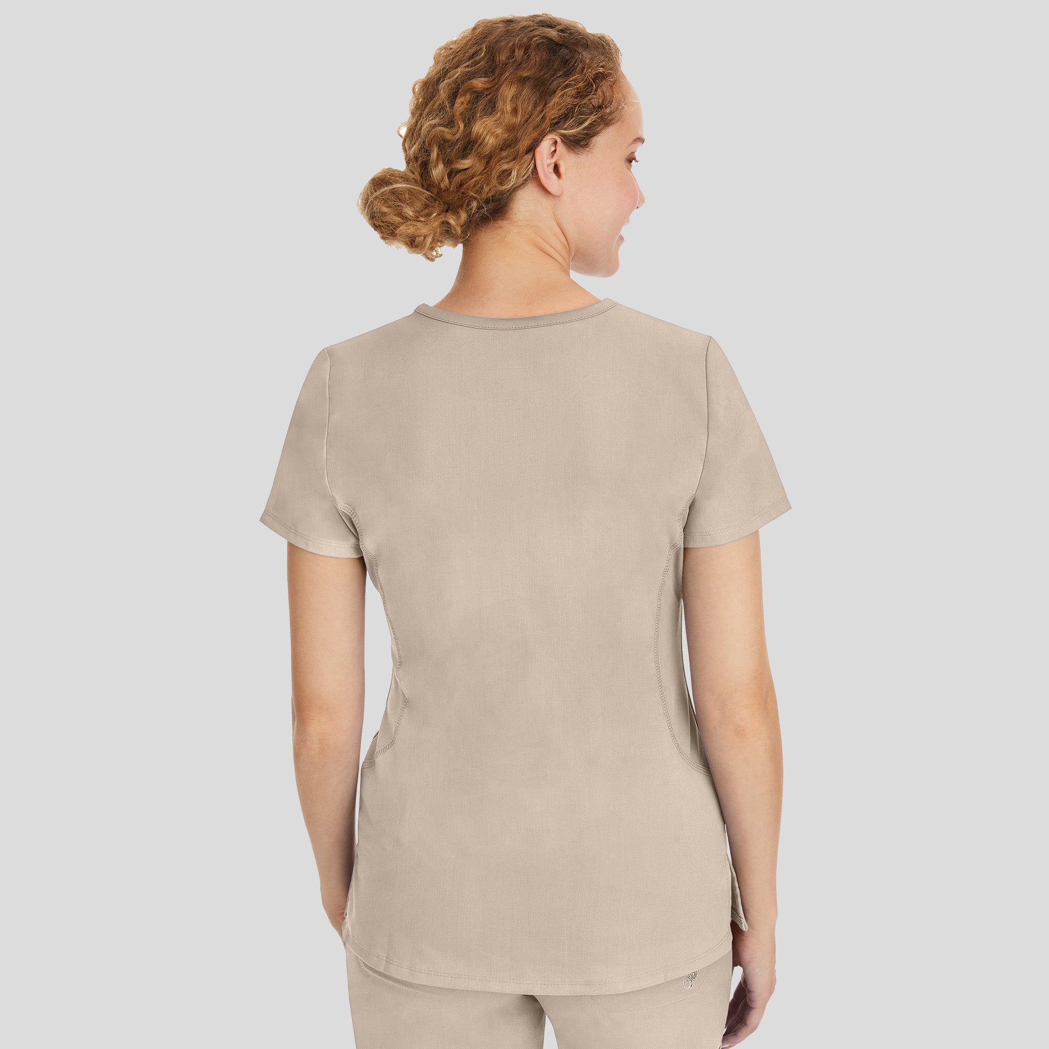 Juliet V-Neck Yoga Scrub Top | Khaki