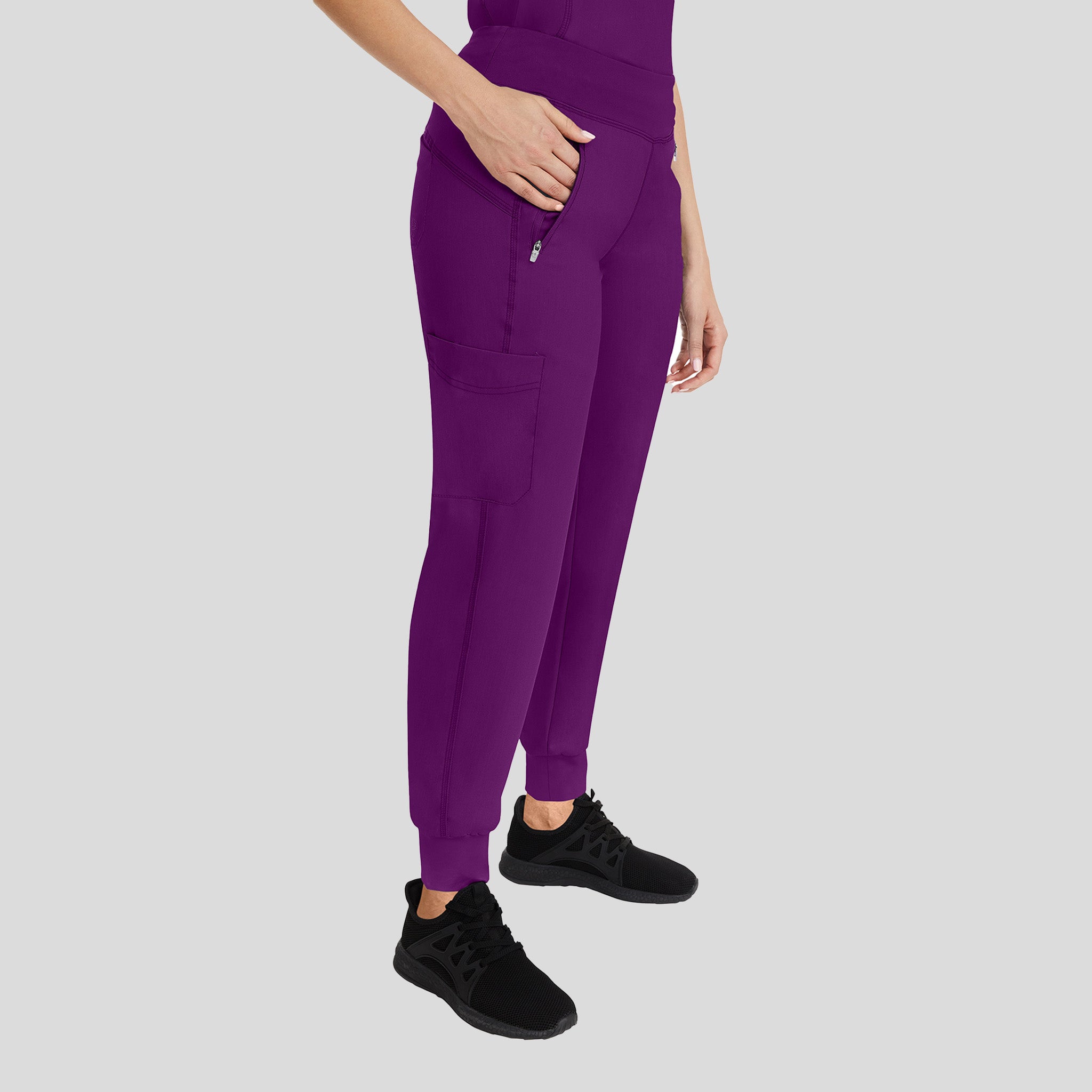 Tara Yoga Jogger Scrub Pant | Eggplant