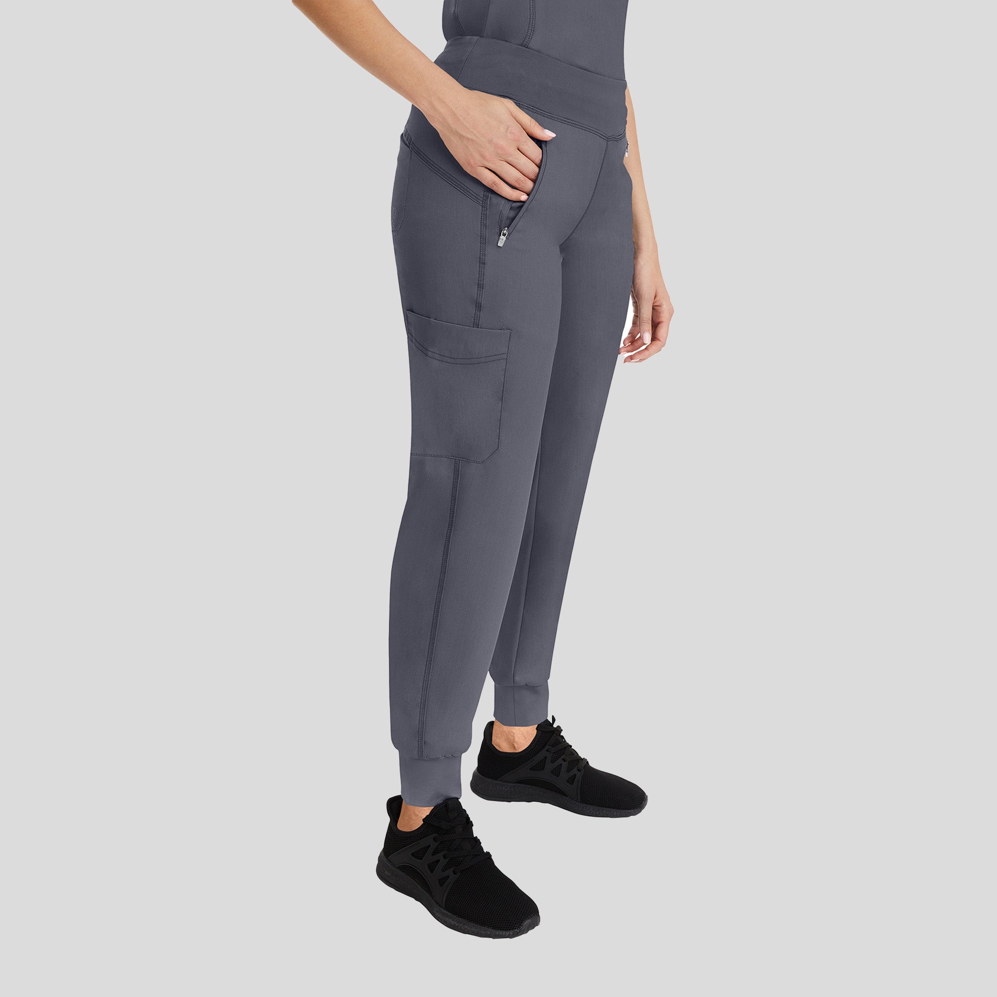 Tara Yoga Jogger Scrub Pant | Pewter