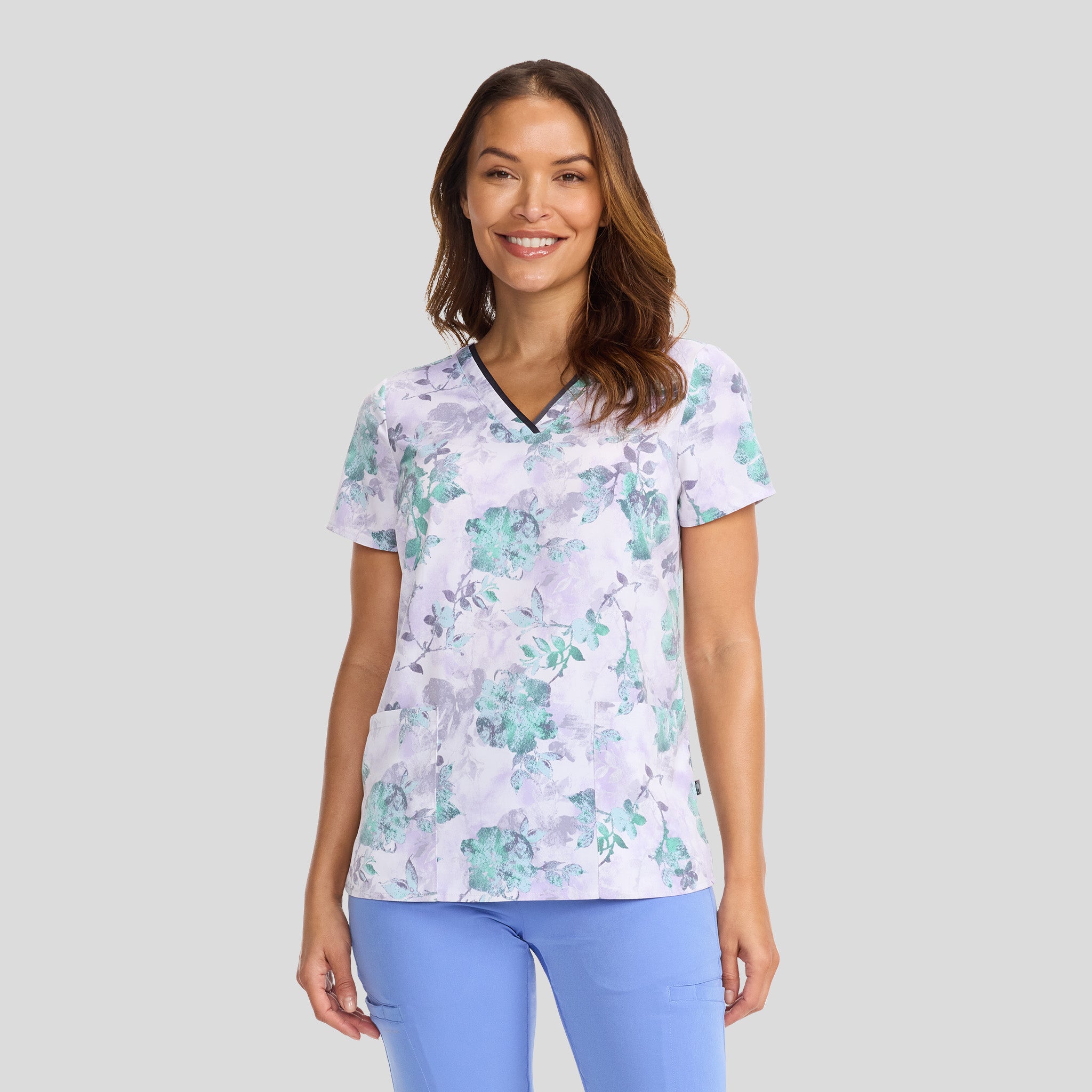 Amanda Print Scrub Top | Quiet Petals