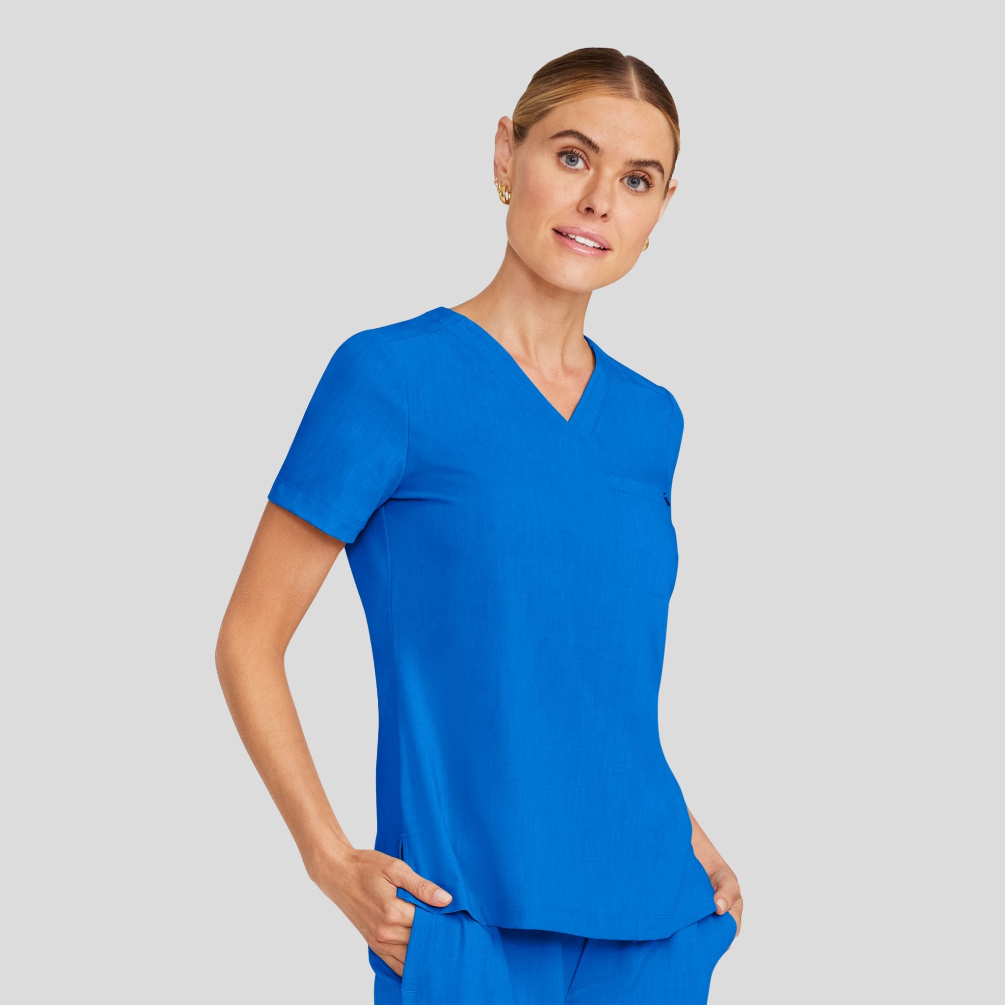Women's Billie V-Neck Scrub Top | Royal