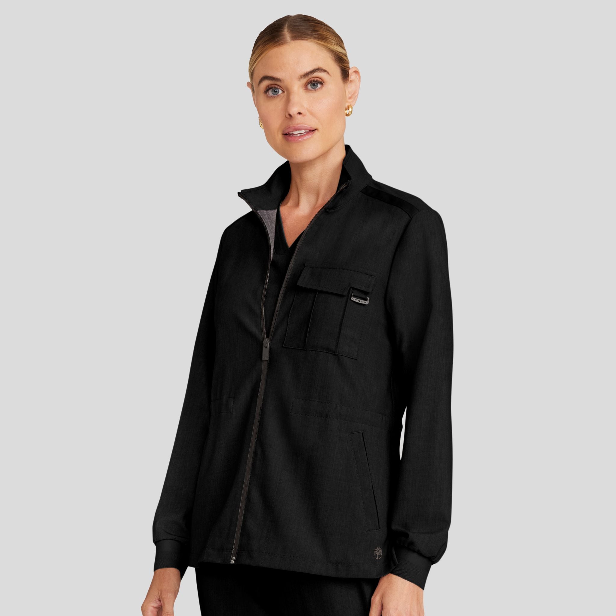 Women's Brooks Utility Scrub Jacket | Black