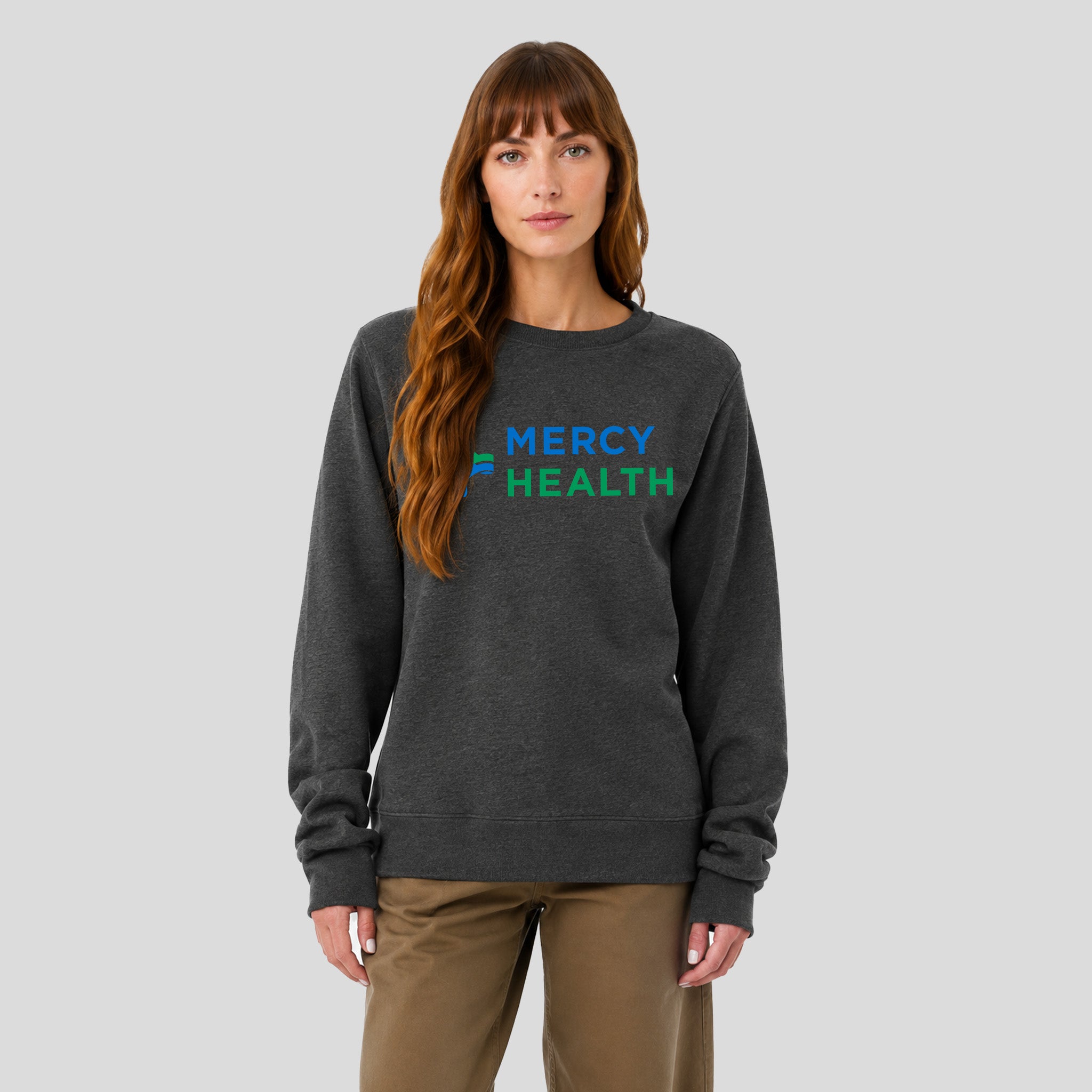 Mercy Health Unisex Crewneck Sweatshirt | Dark Heather Grey