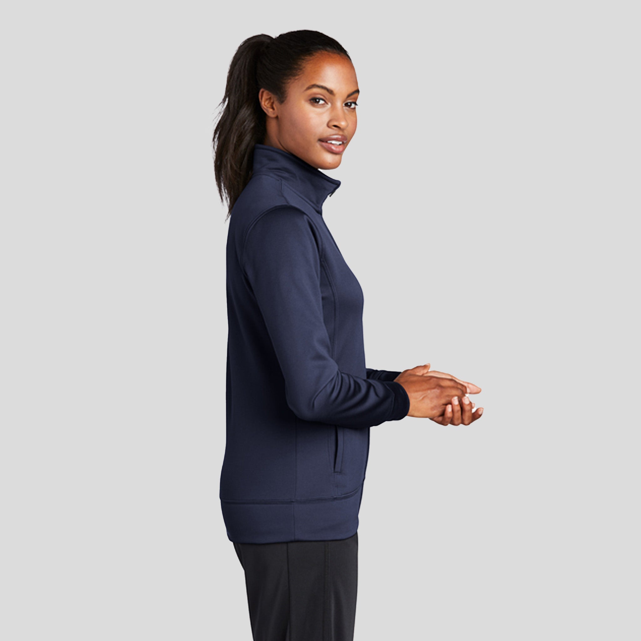 Women's Sport-Wick® Fleece Full-Zip Jacket | Navy