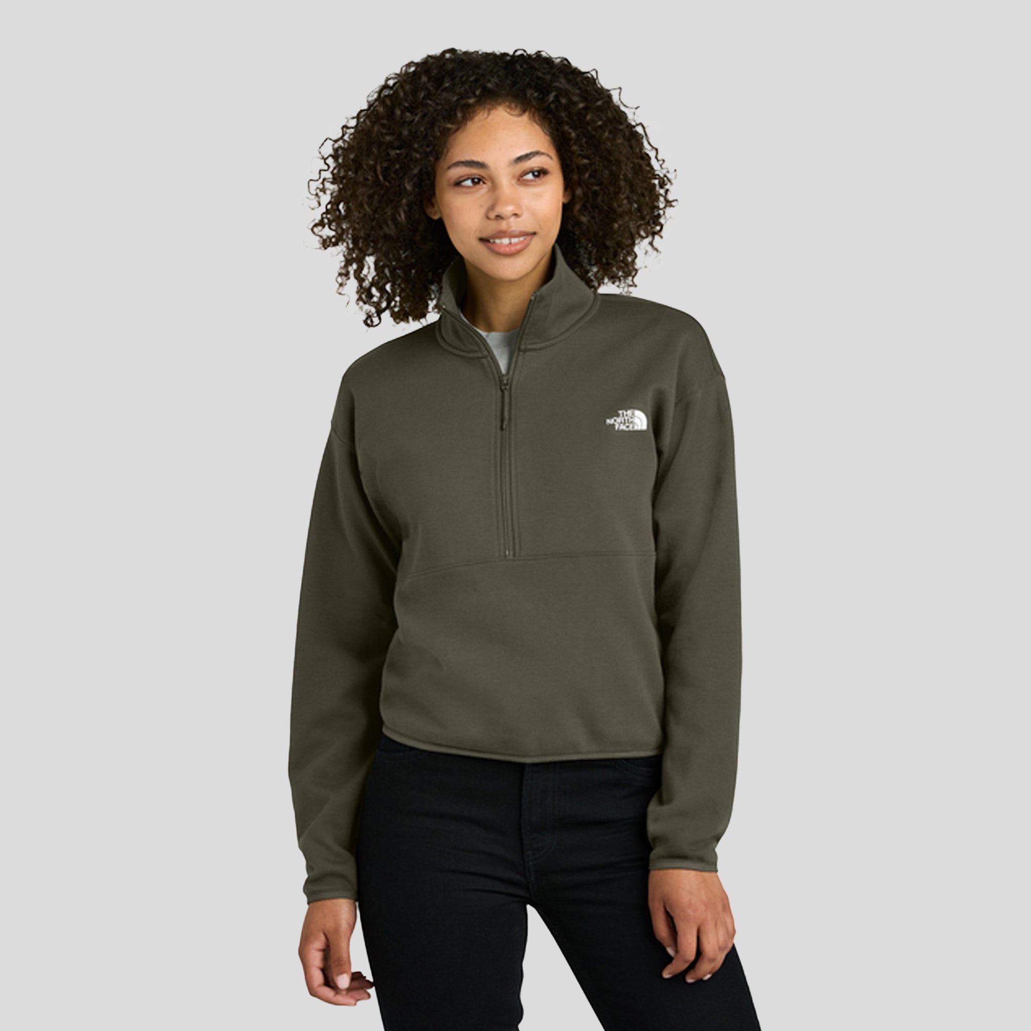 Women’s Double-Knit 1/2-Zip Fleece | New Taupe Green