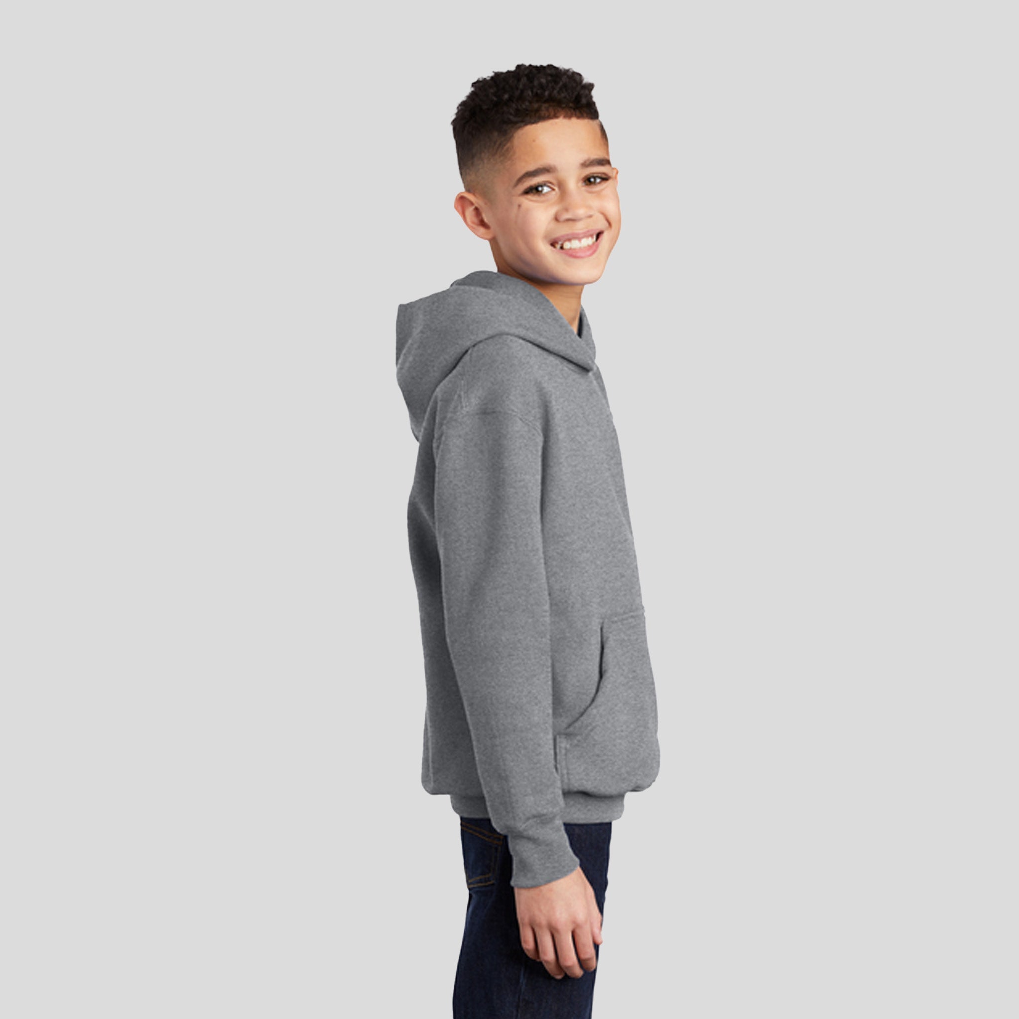 Youth Core Fleece Pullover Hooded Sweatshirt | Athletic Heather