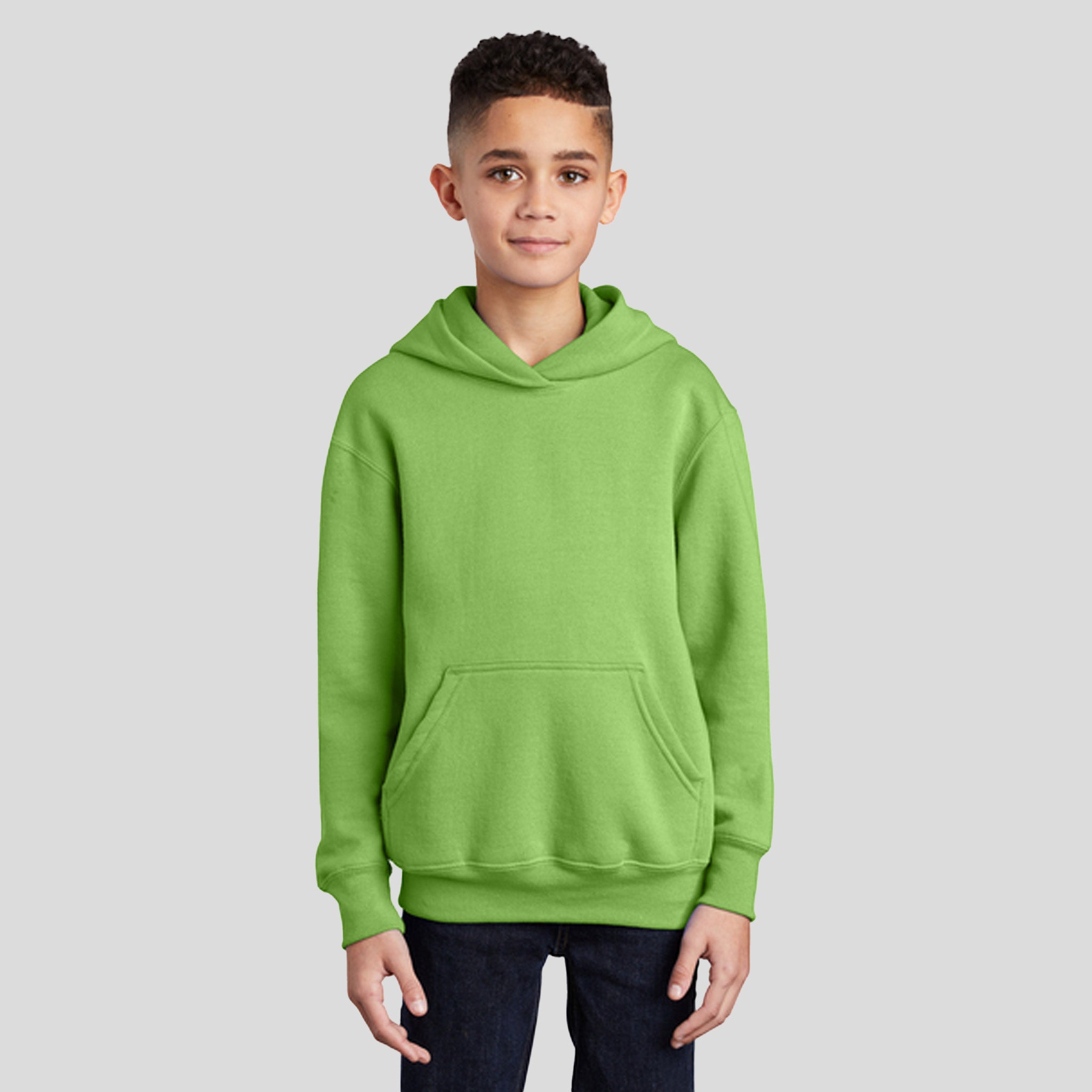 Youth Core Fleece Pullover Hooded Sweatshirt | Lime