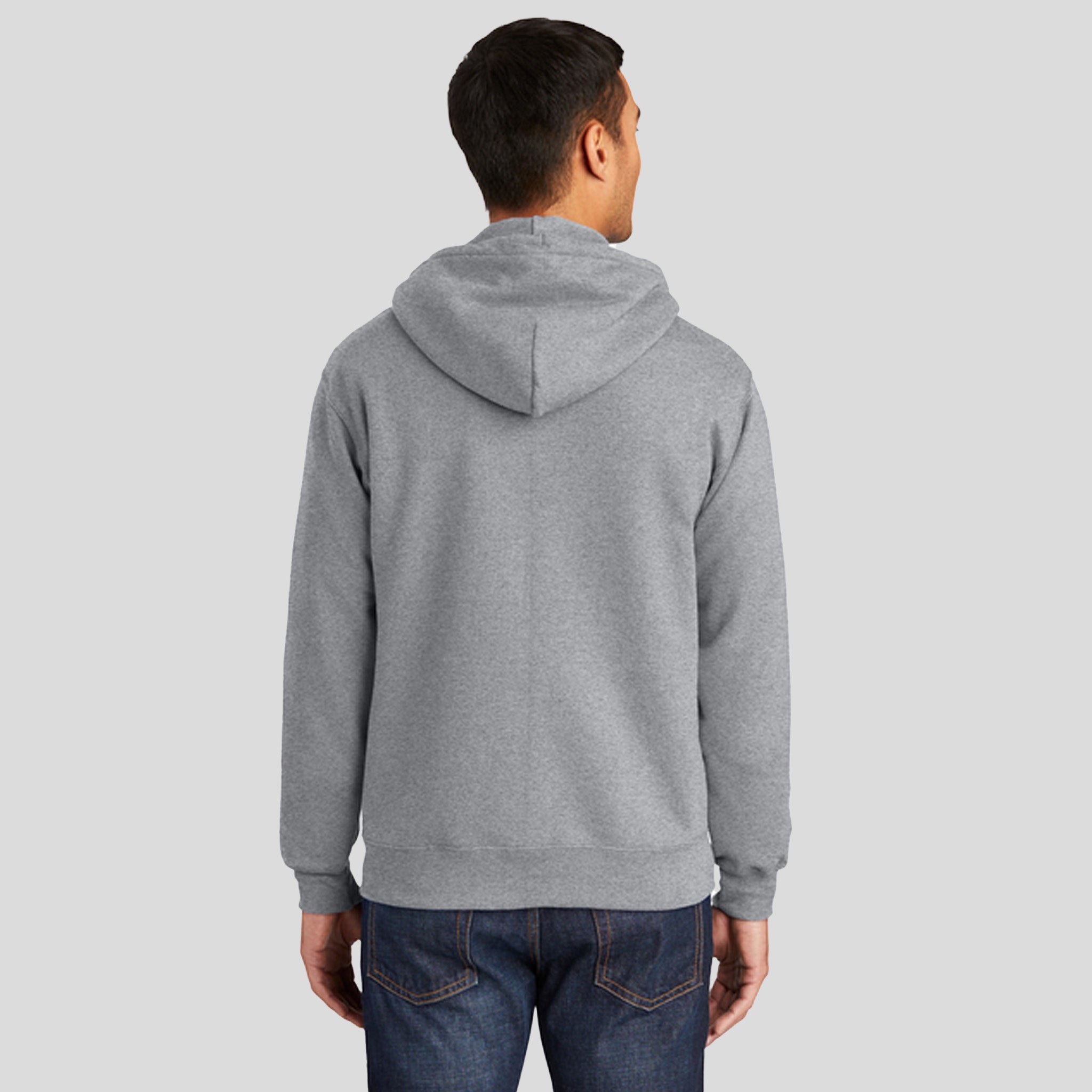 Essential Fleece Full-Zip Hooded Sweatshirt | Athletic Heather