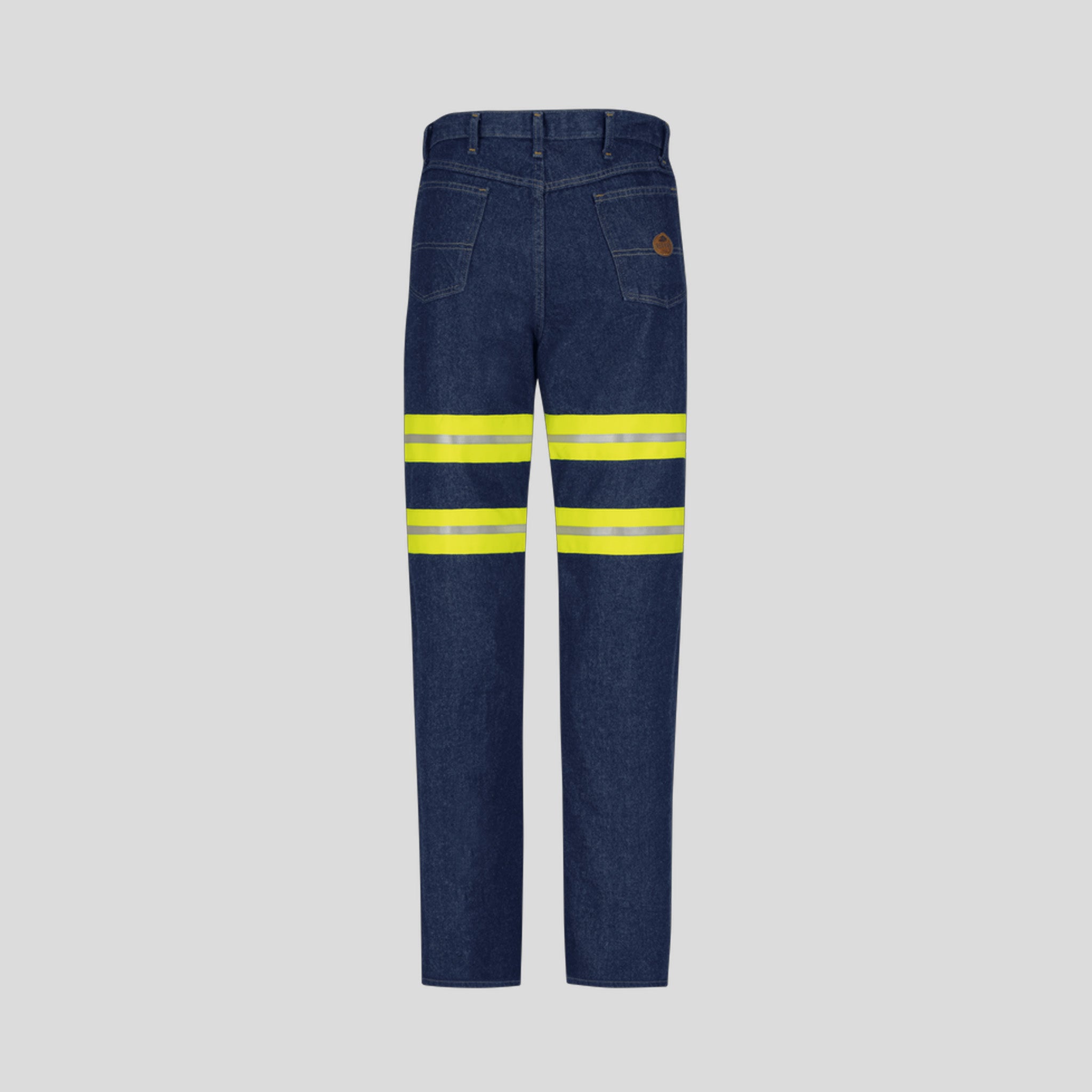 Men's Relaxed Fit Jean | Denim/Yellow Visibility Trim