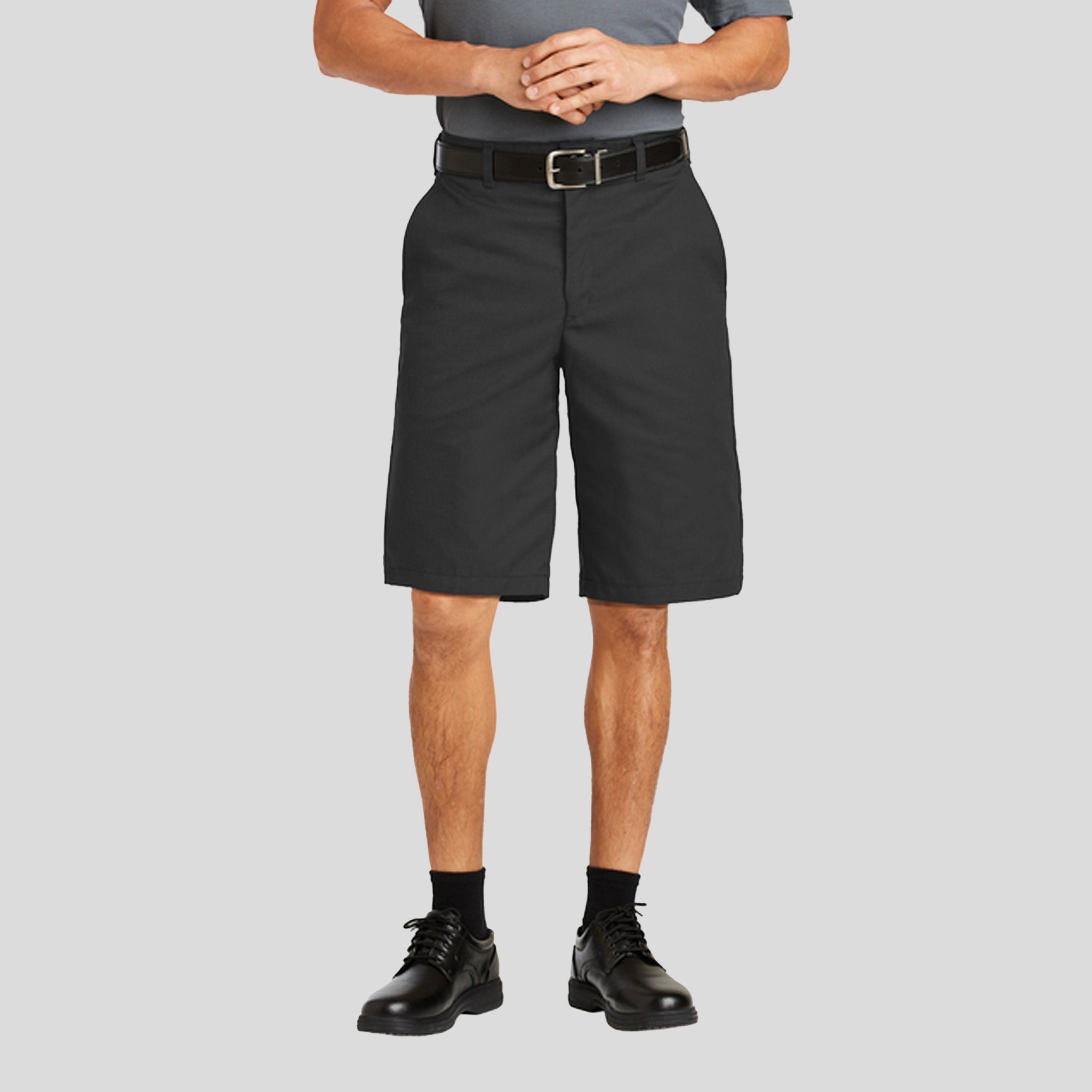 Men's Plain Front Shorts | Charcoal
