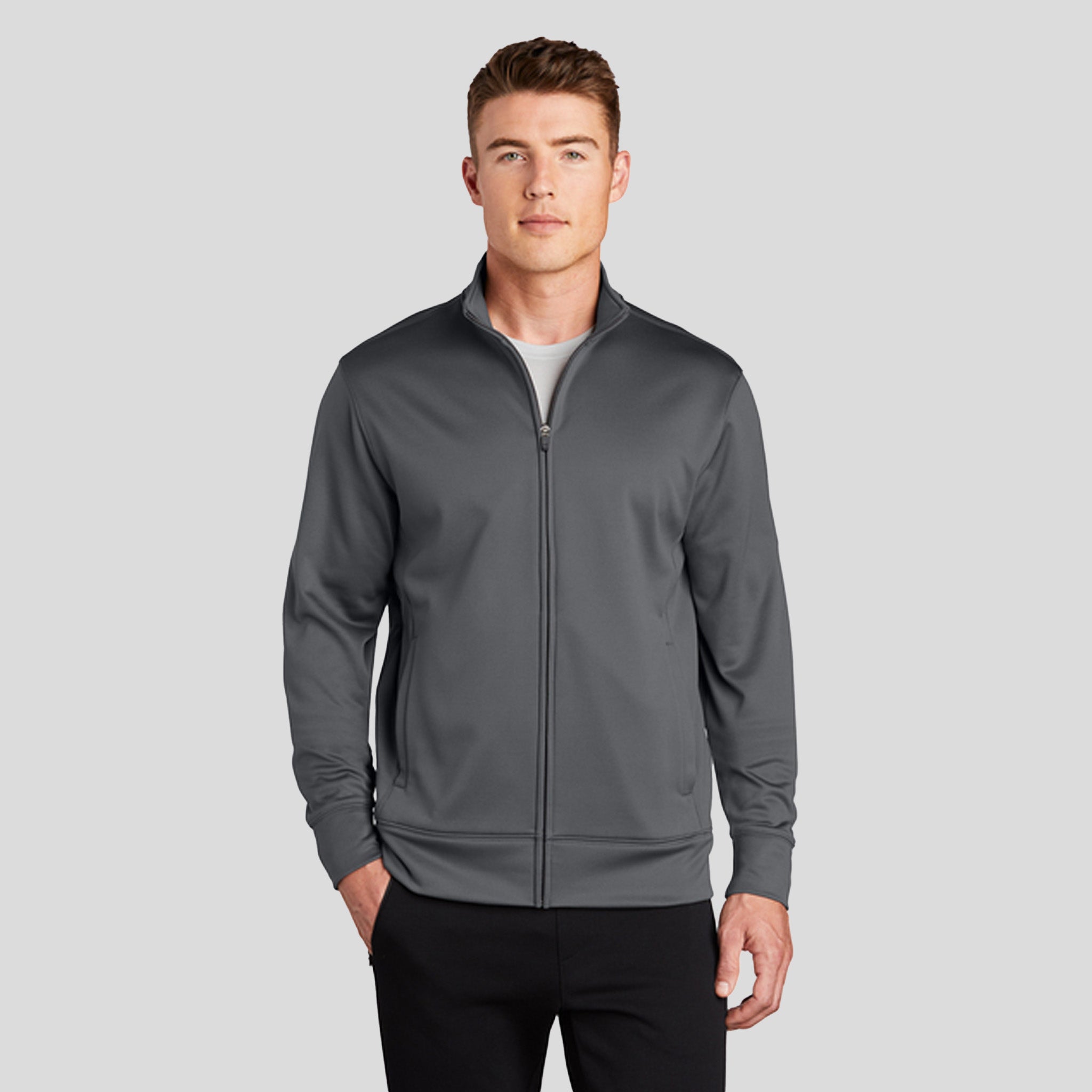 Sport-Wick® Fleece Full-Zip Jacket | Dark Smoke Grey
