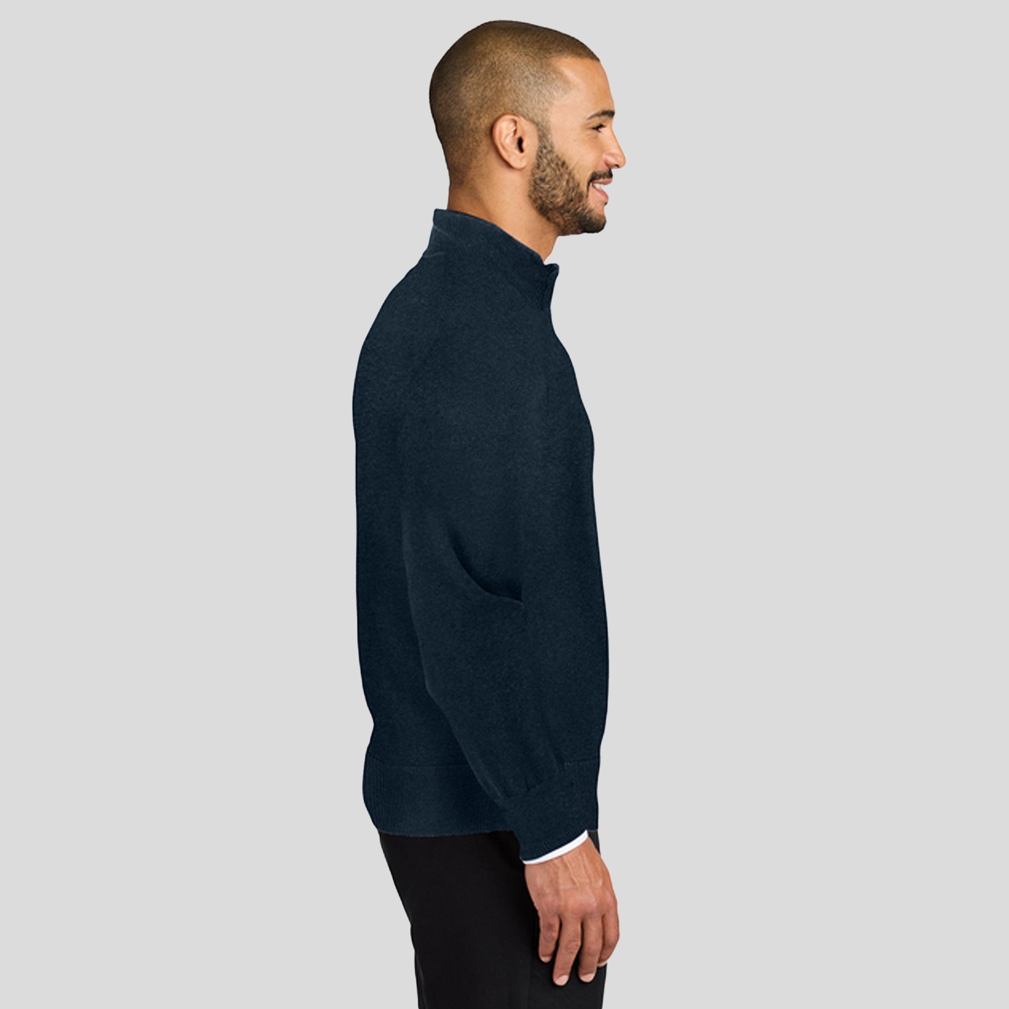 Easy Care 1/4-Zip Sweater | River Blue Navy