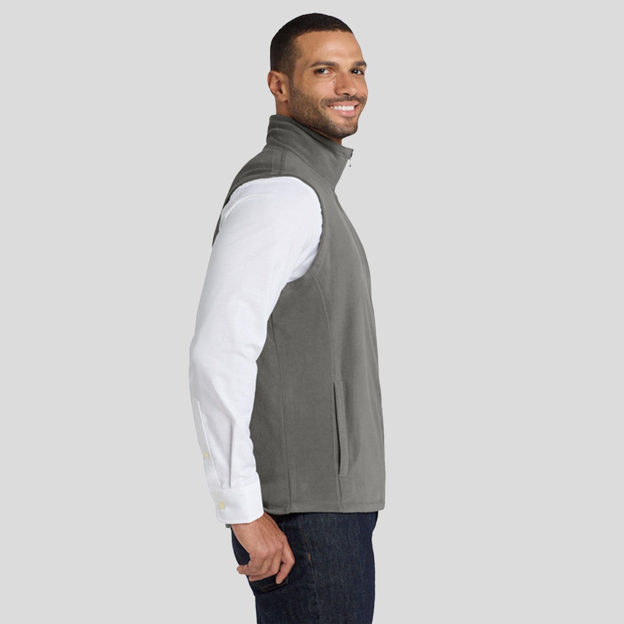Microfleece Vest | Pearl Grey