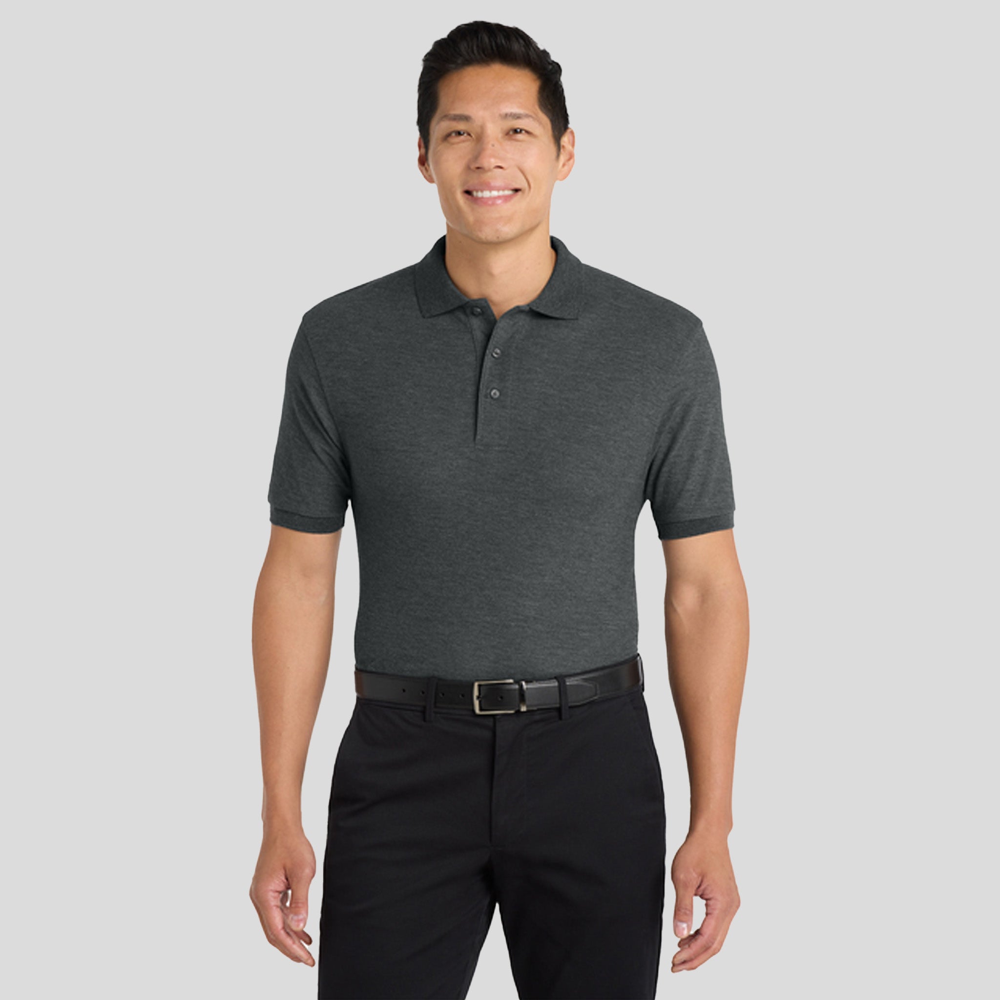 Silk Touch™ Polo | Charcoal Heather Grey