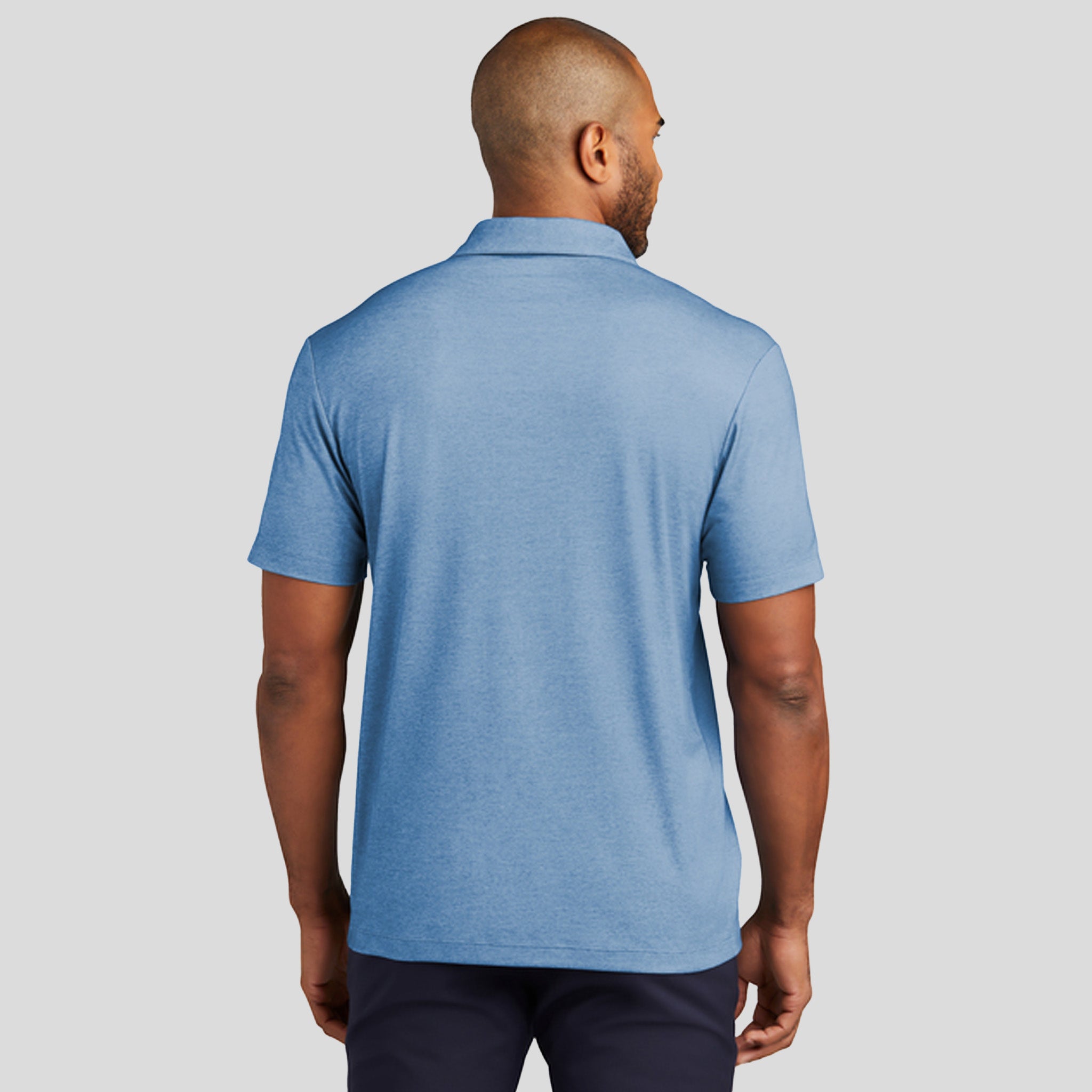 Fine Pique Blend Polo | Aegean Blue Heather