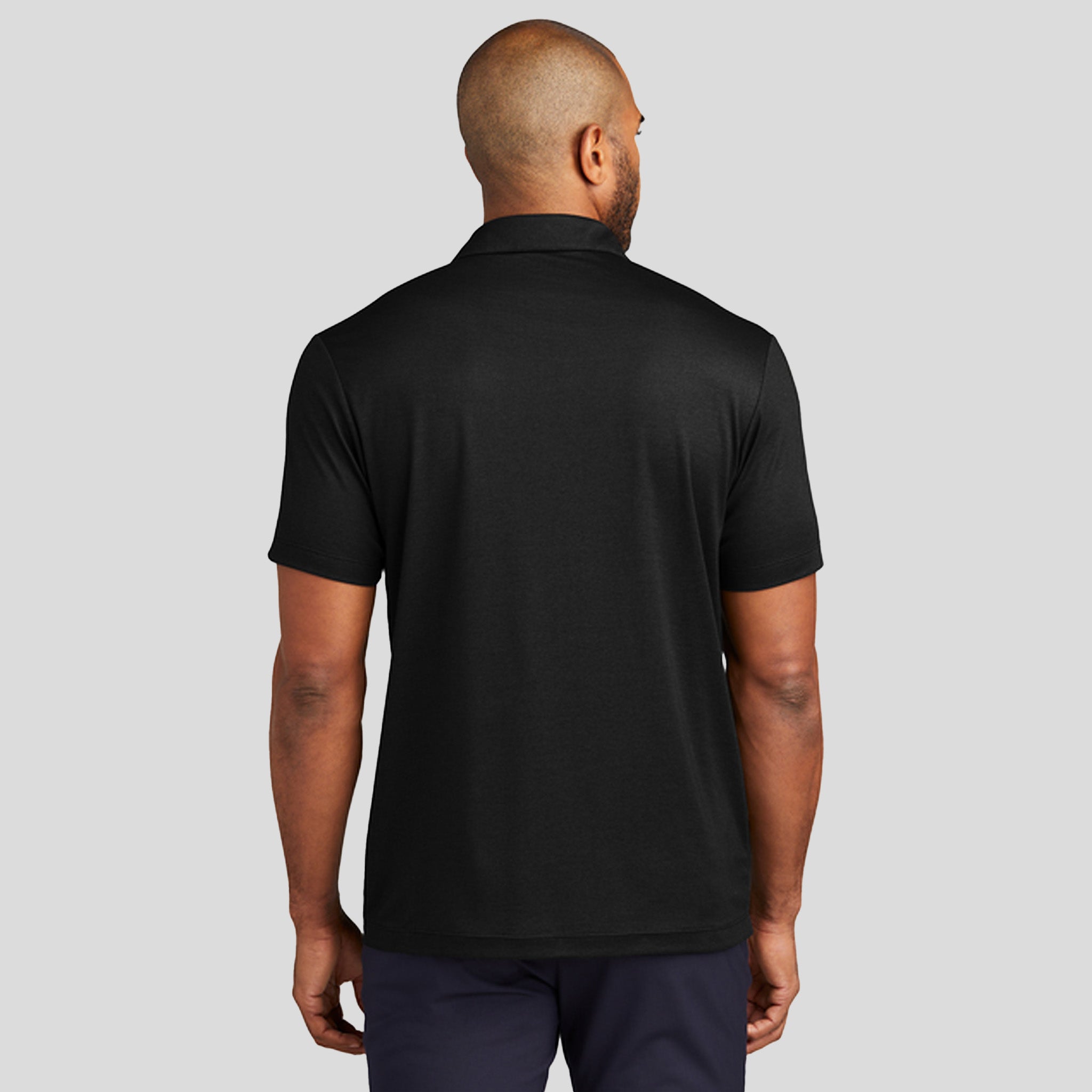Fine Pique Blend Polo | Black Heather