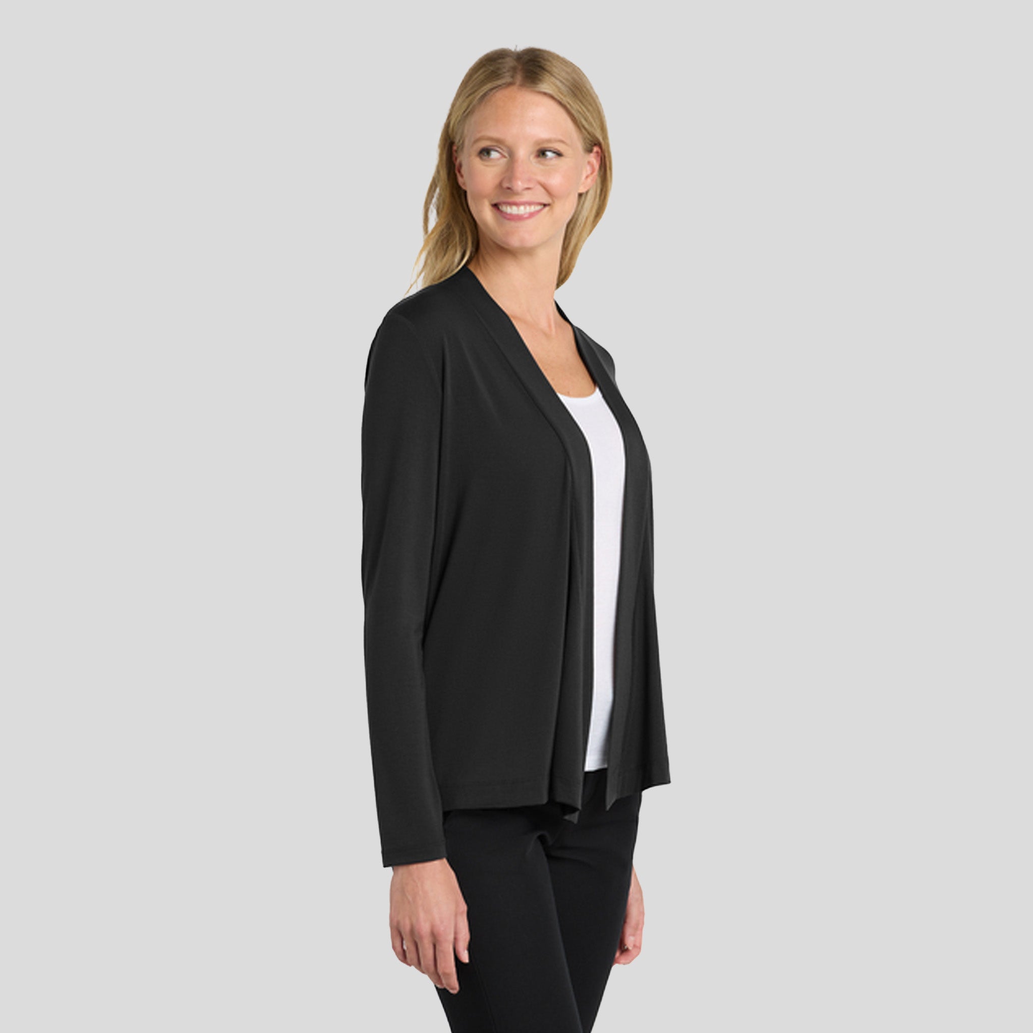 Women's Concept Open Cardigan | Black