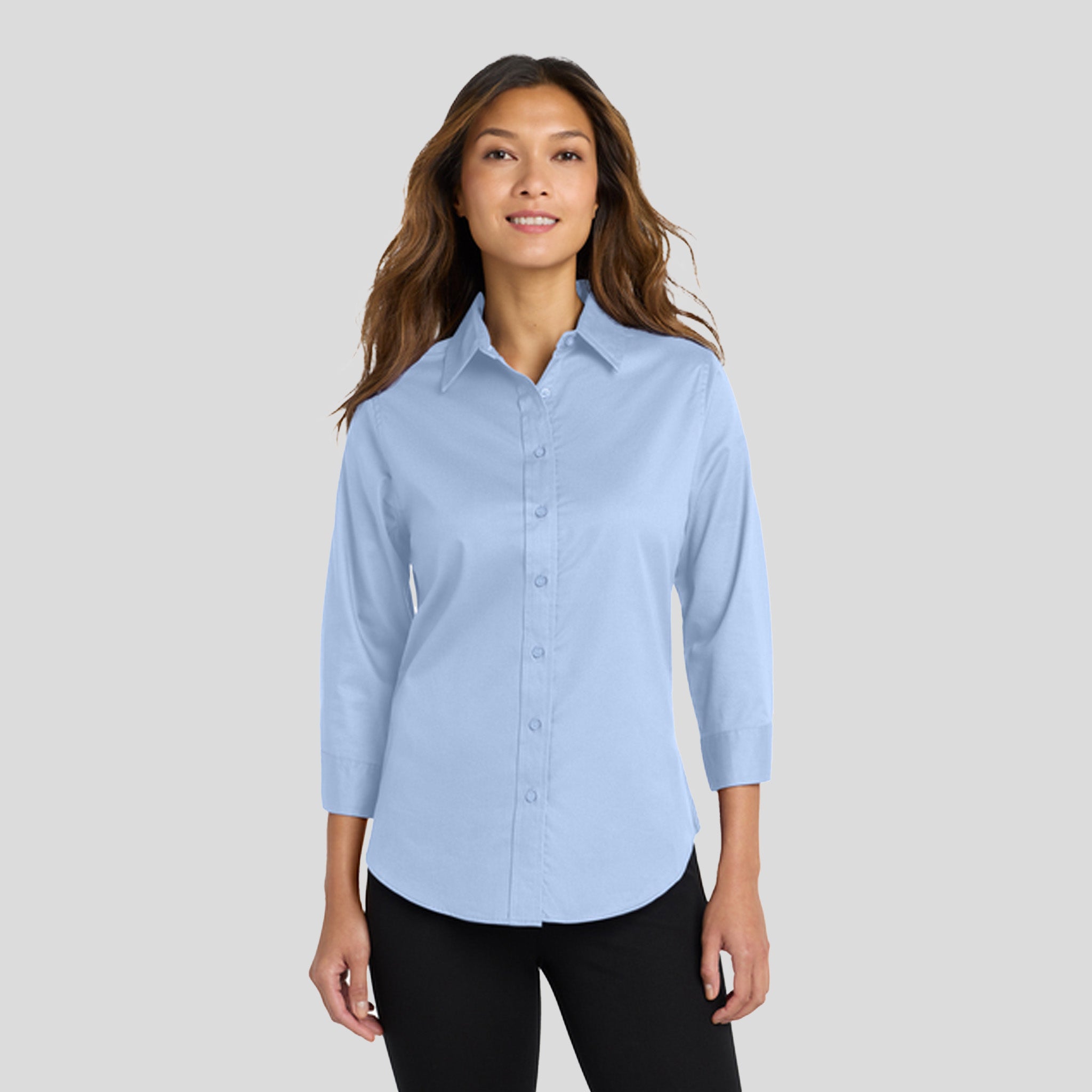 Women's 3/4-Sleeve Easy Care Shirt | Light Blue