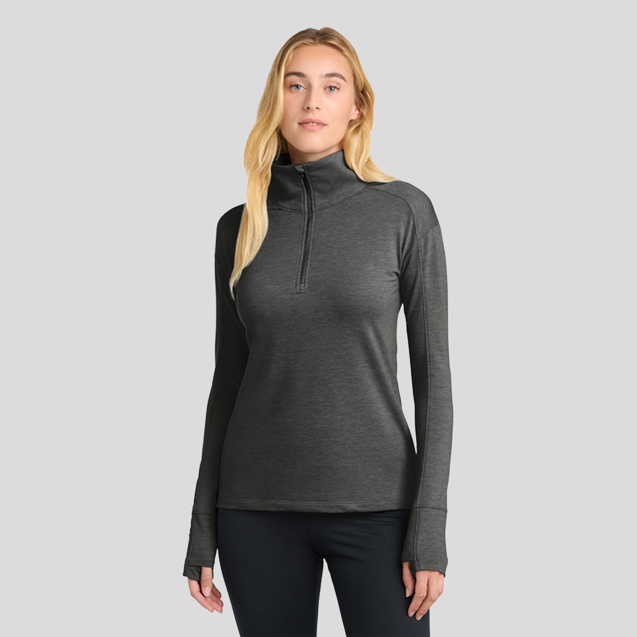 Women's Sport-Wick® Flex Fleece 1/4-Zip | Dark Grey Heather