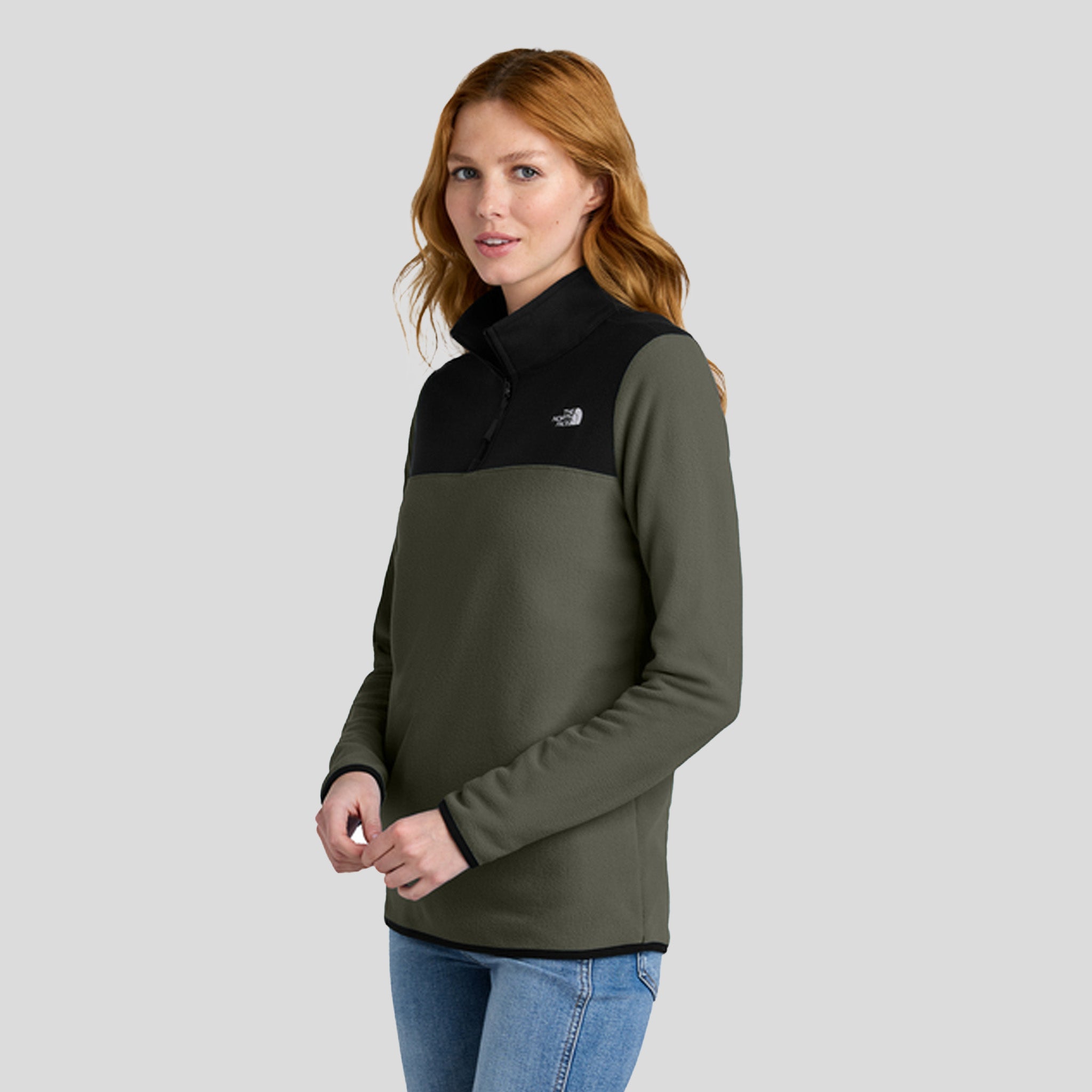 Women's Glacier 1/4-Zip Fleece | New Taupe Green/TNF Black
