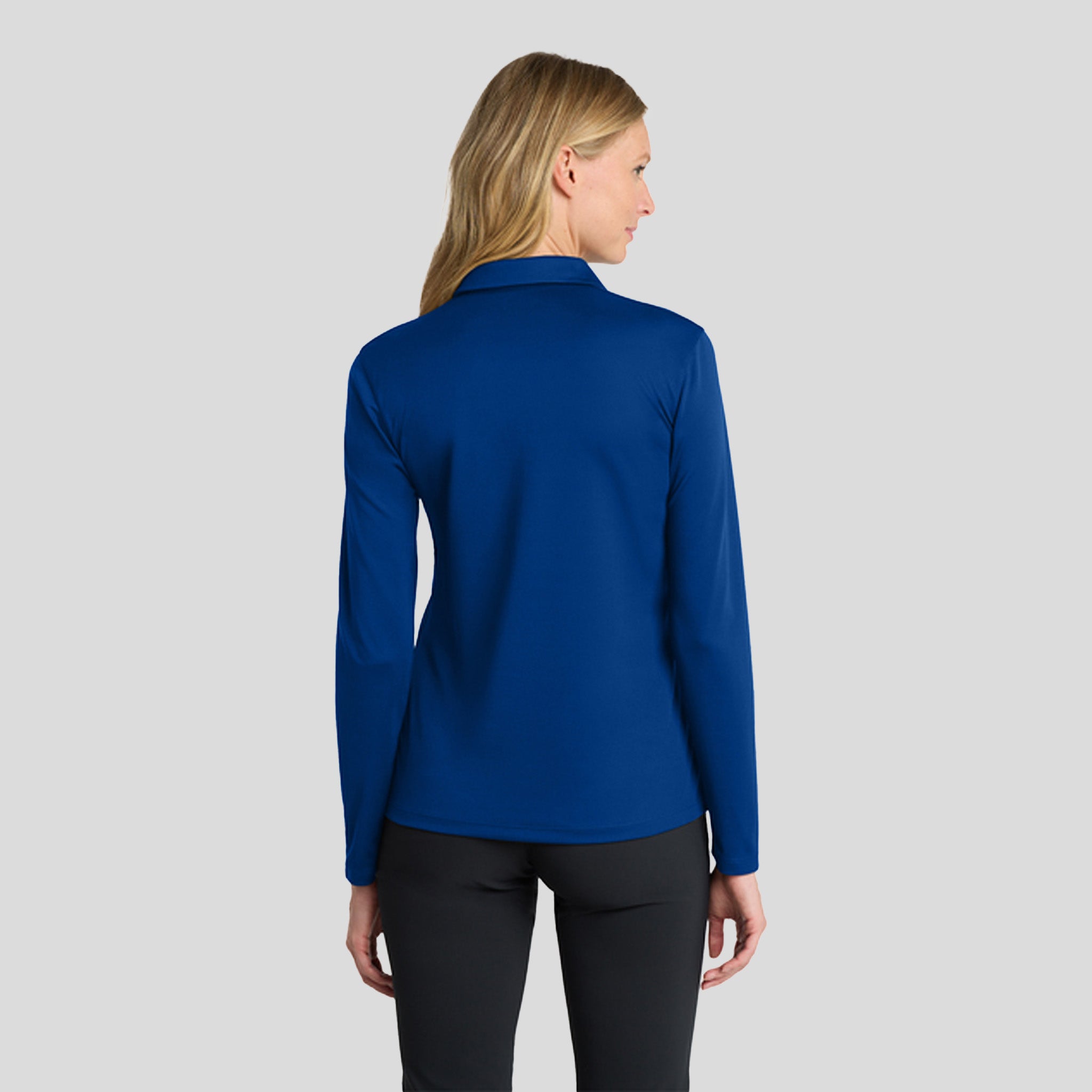 Women's Dri-FIT Micro Pique 2.0 Long Sleeve Polo | Gym Blue